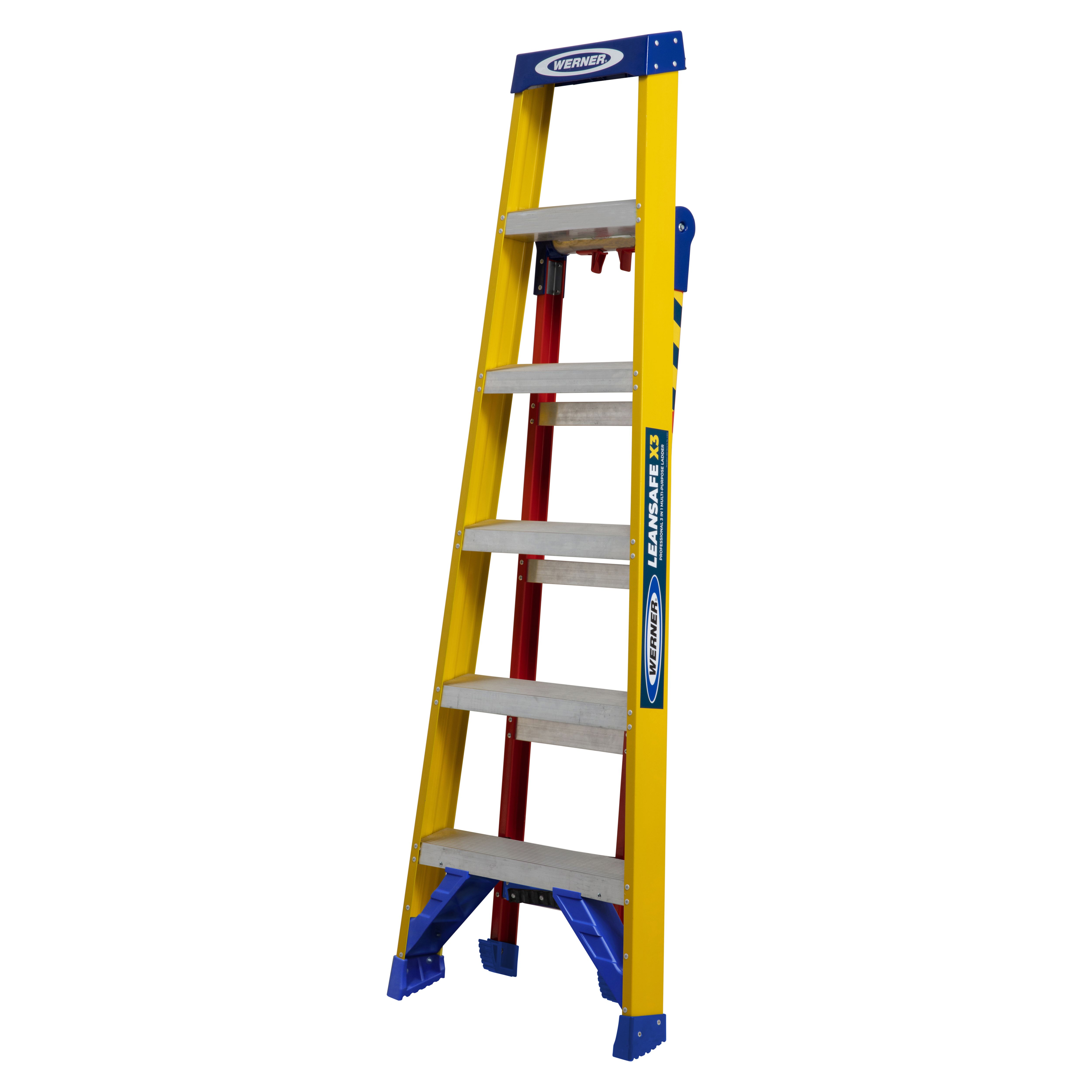 Werner Leansafe 3-Way 2.89M Fibreglass Combination Ladder