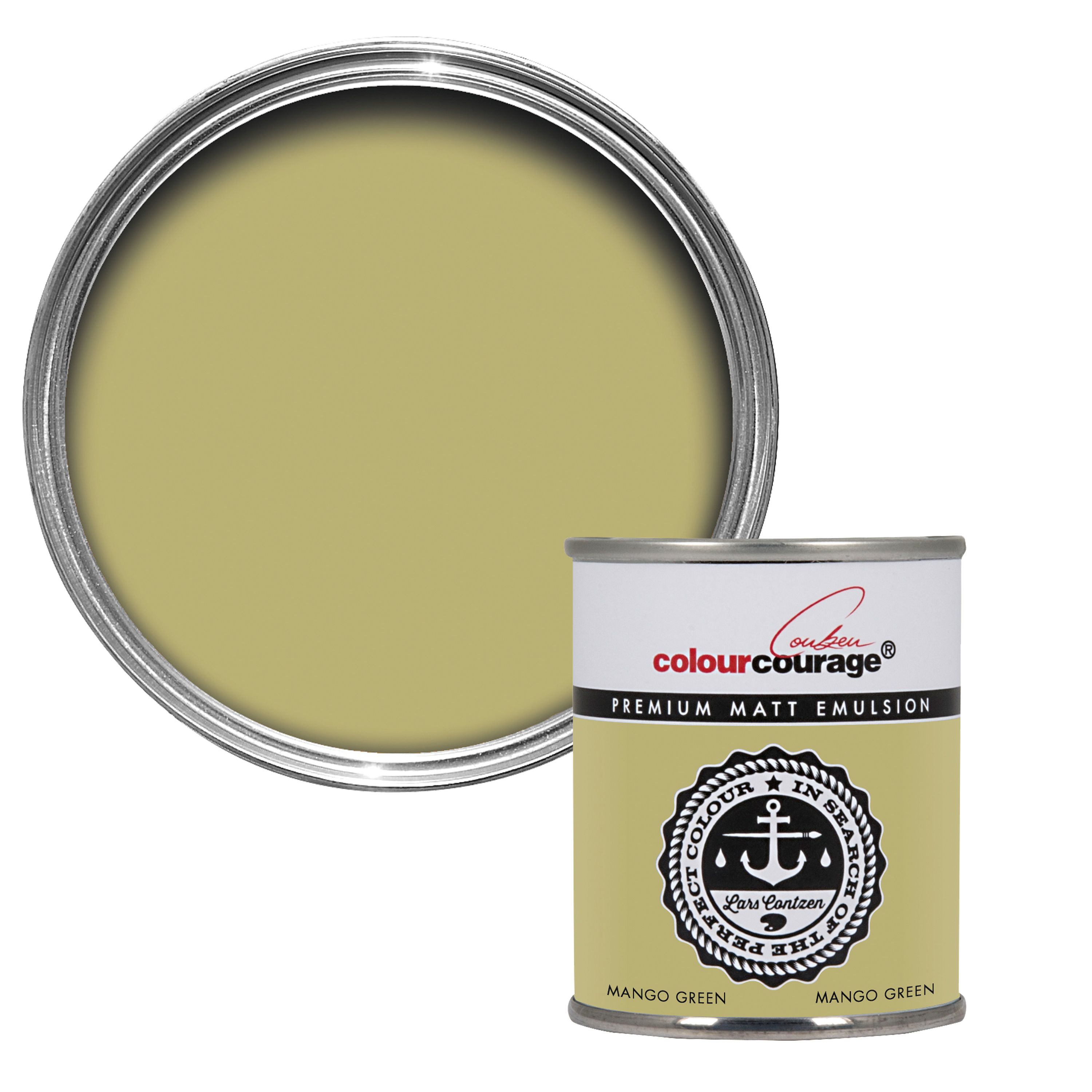 colourcourage Mango green Matt Emulsion paint 125ml Tester pot
