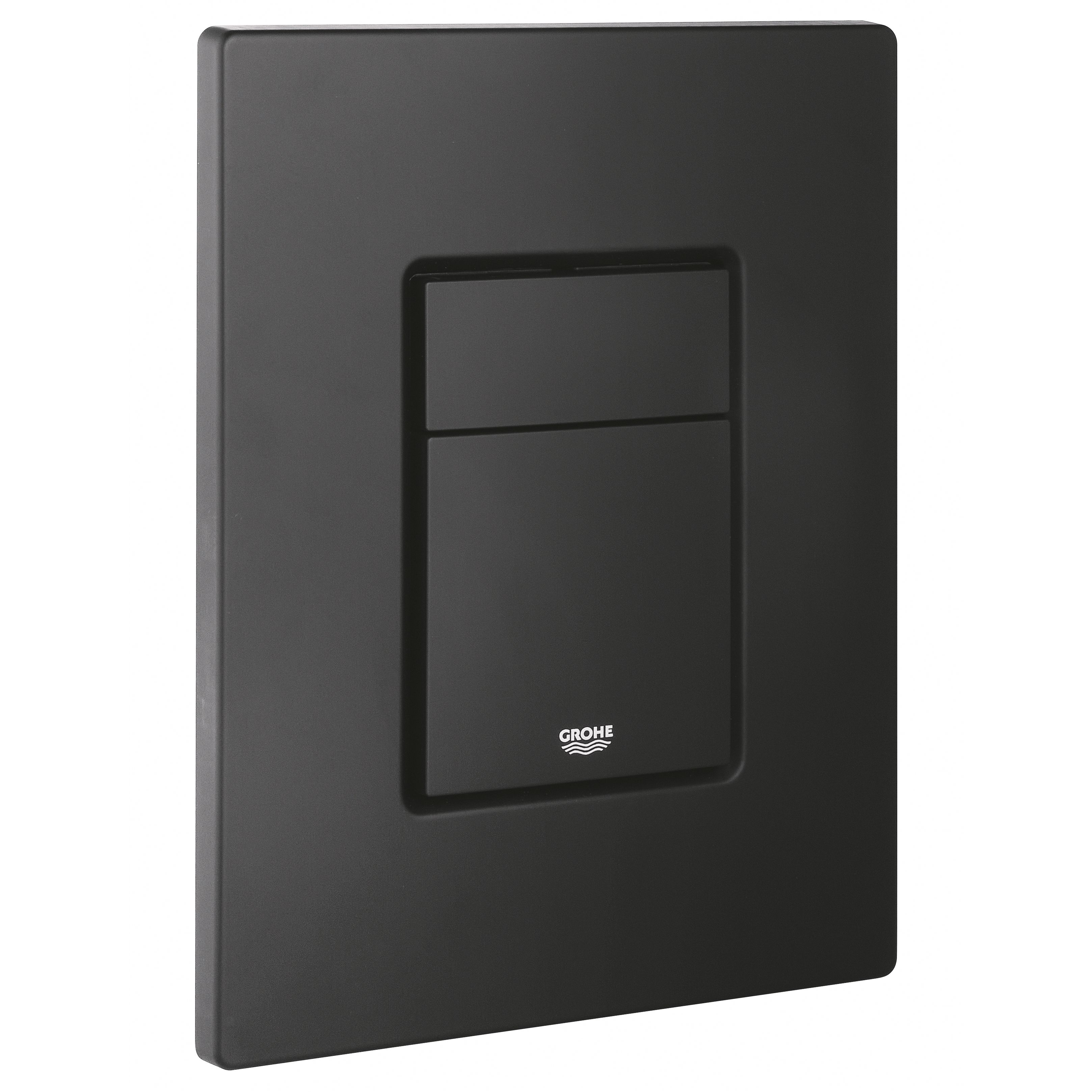 Grohe Even Matt Black Dual Flushing plate (H)197mm (W)156mm