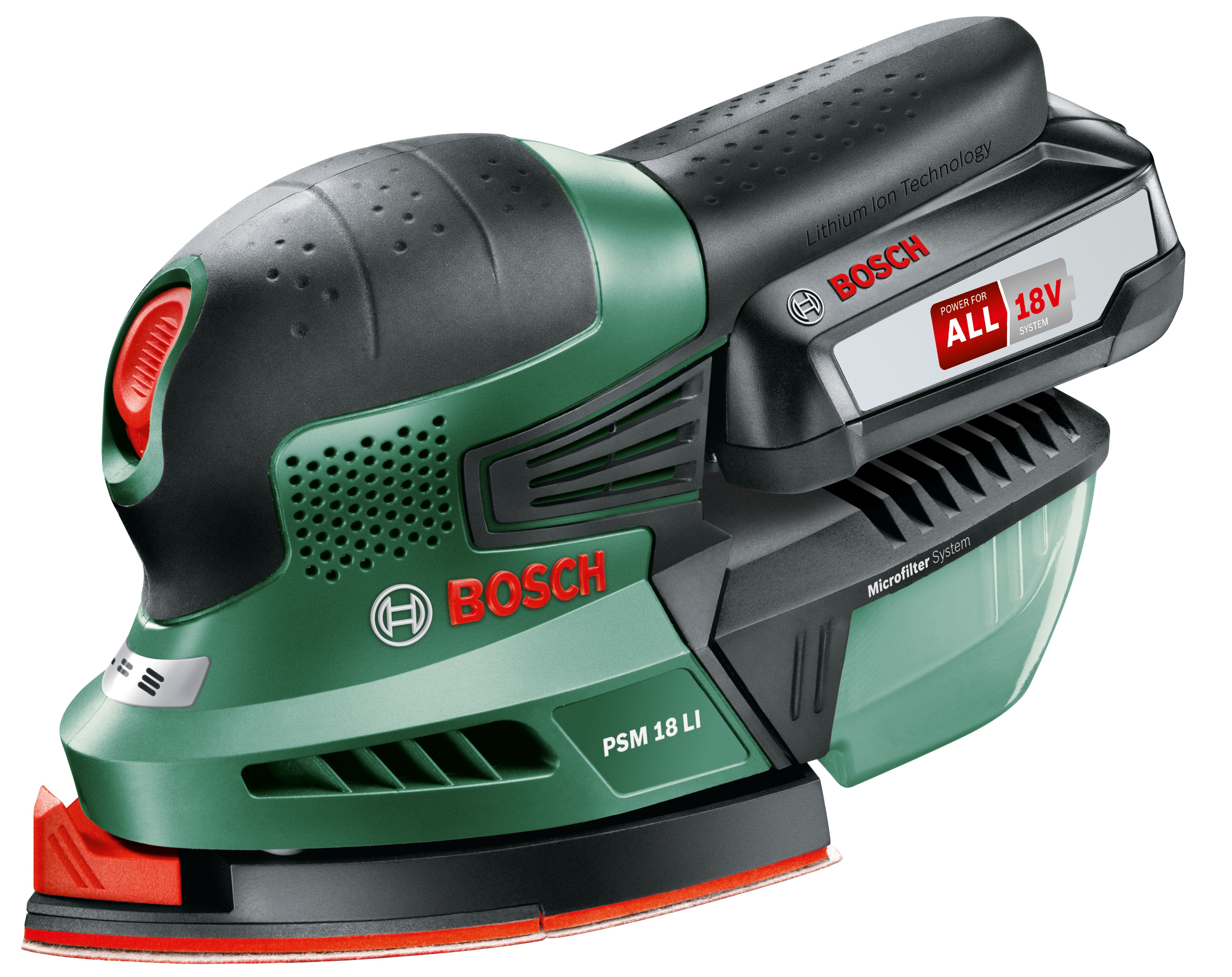 Bosch Power 4 All 18V 2.5Ah Cordless Multi Sander Psm 18 Li