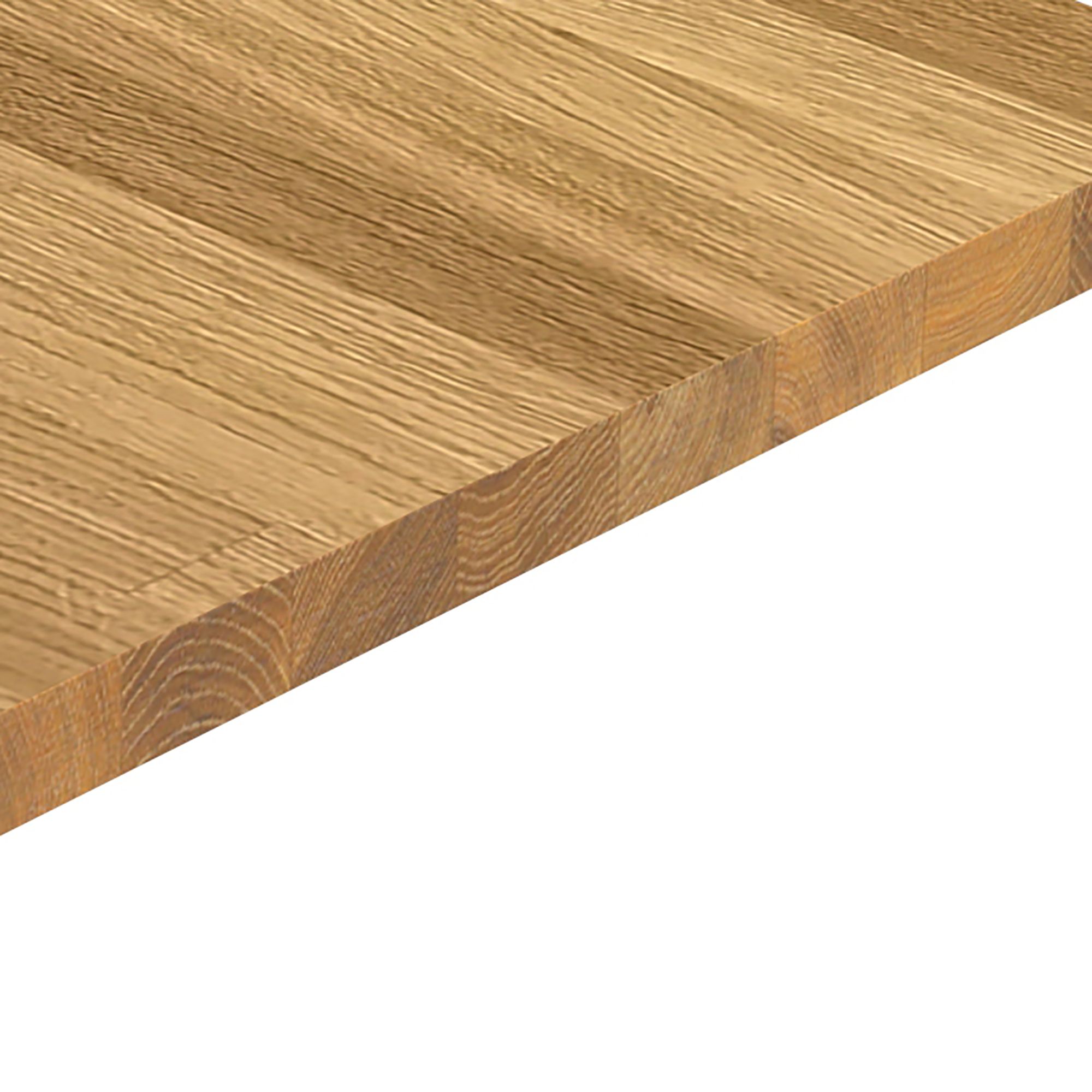 40mm Oak Classic Oiled Solid oak Chamfered Kitchen Island Worktop, (L)2000mm