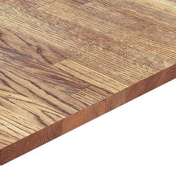 40mm Oak Harmony Oiled Solid oak Square edge Kitchen Island Worktop, (L)2000mm