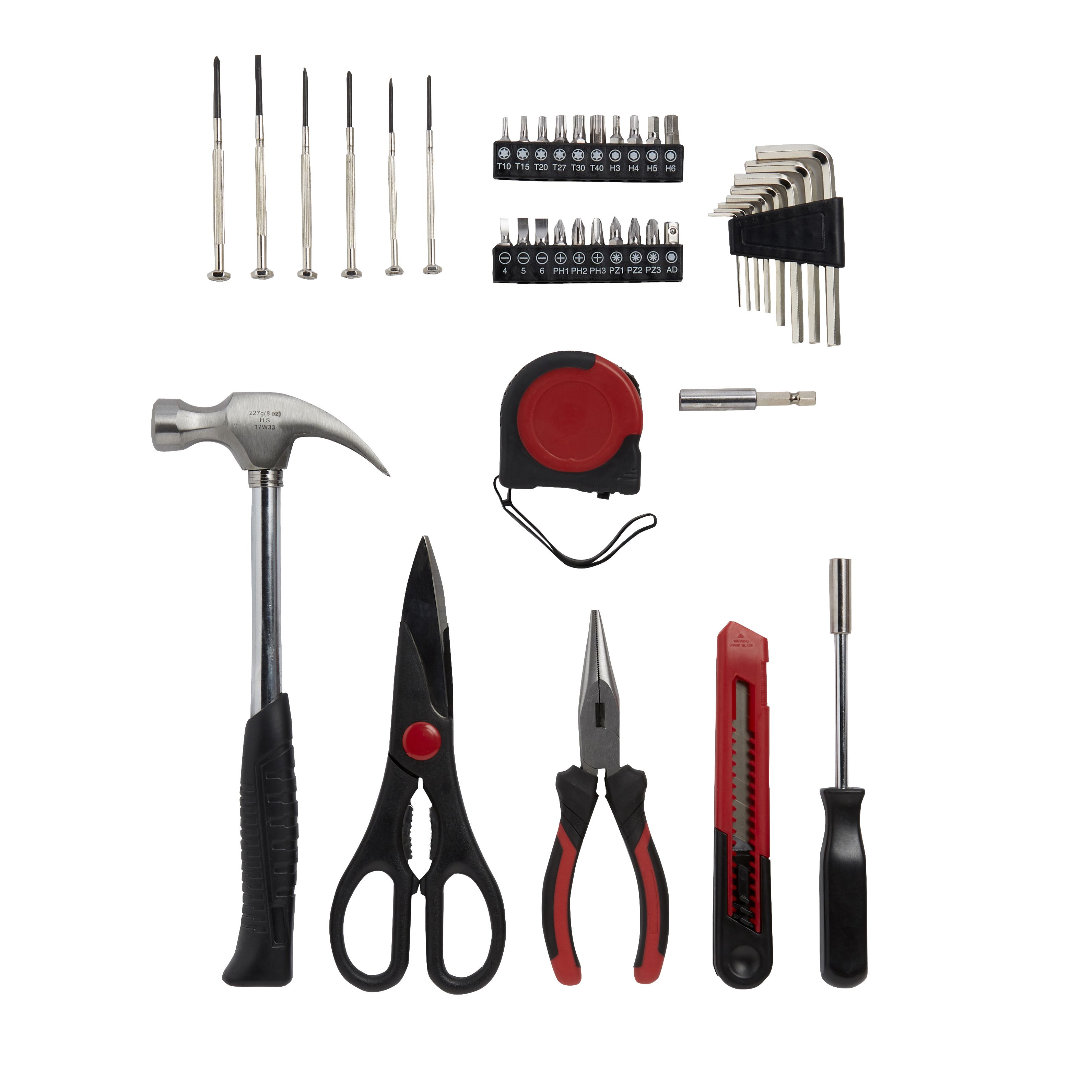 41 piece Black & red Steel Tool set TK01 | DIY at B&Q