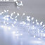 430 White Garland LED Cluster string light Clear & silver cable