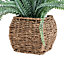 43cm Fern Artificial plant in Brown Seagrass Basket