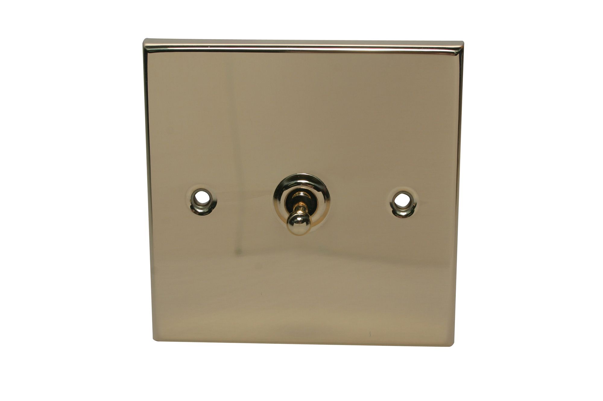 Holder 10A 2 way Brass effect Single Toggle Switch