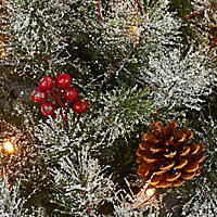 4ft Full Fairview Berry & cone Pre-lit Artificial Christmas tree