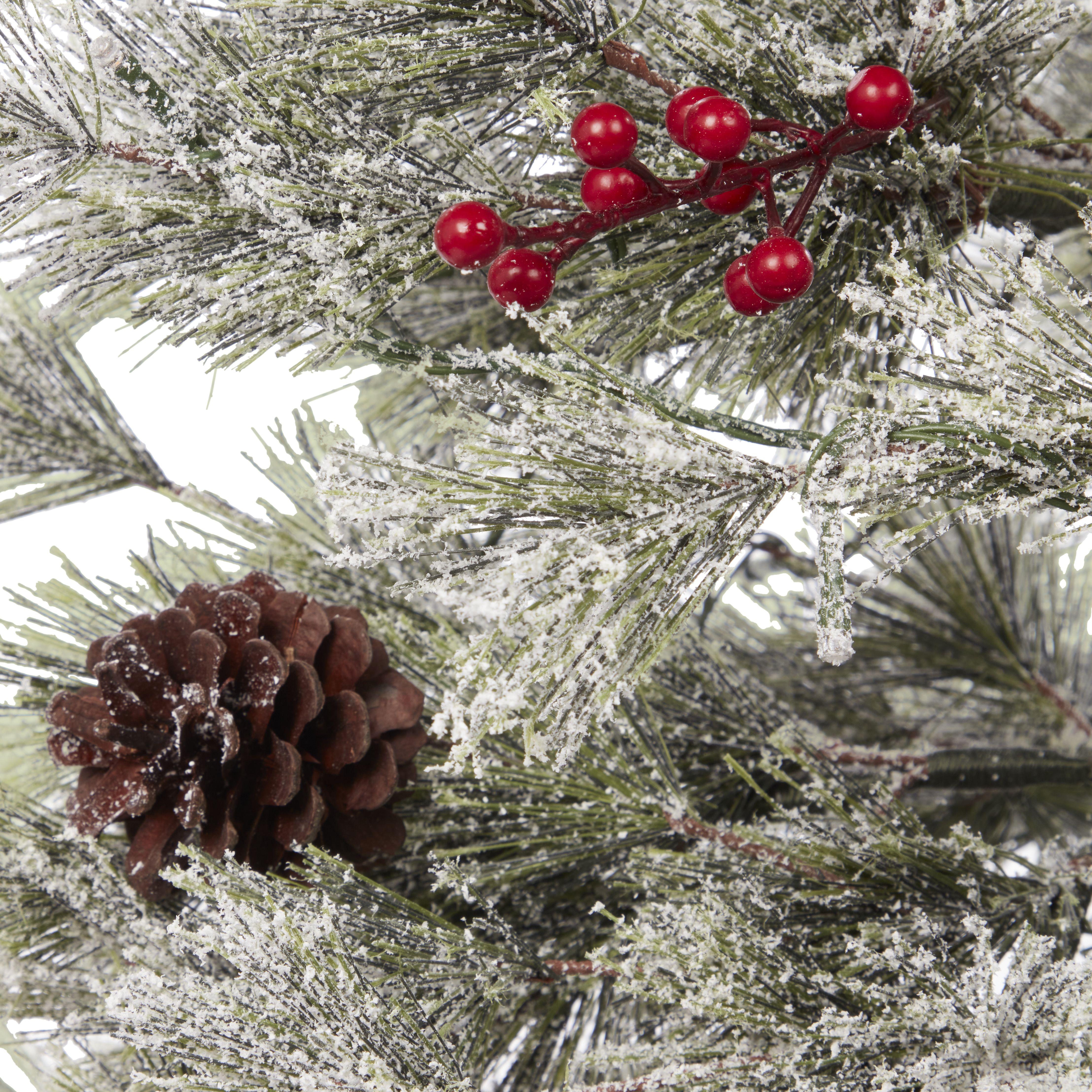 4ft Full Forrester Warm white LED Berries & Pine Cones Pre-lit Artificial christmas tree