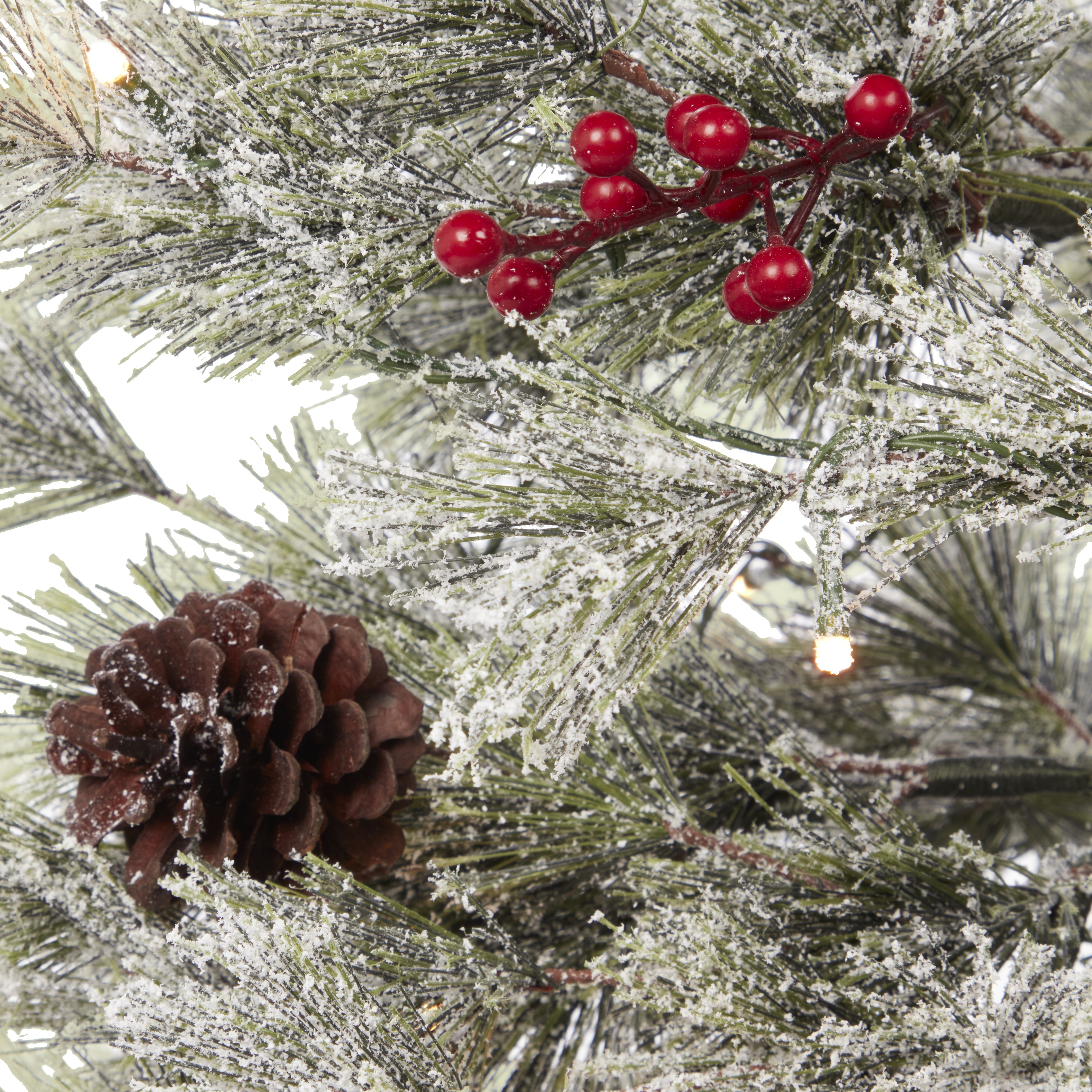 4ft Full Forrester Warm white LED Berries & Pine Cones Pre-lit Artificial christmas tree - 4
