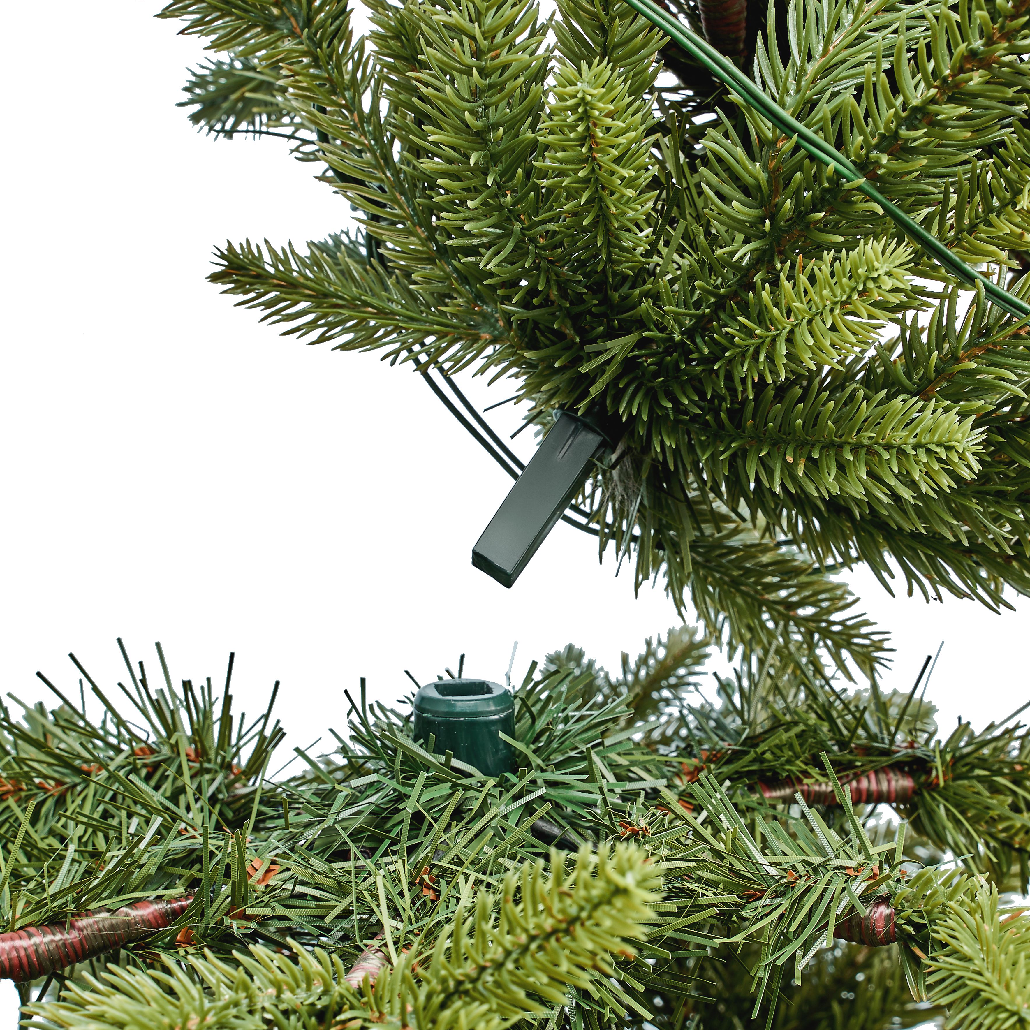 4ft Full Thetford Warm white LED Natural looking Pre-lit Artificial Christmas tree - Green