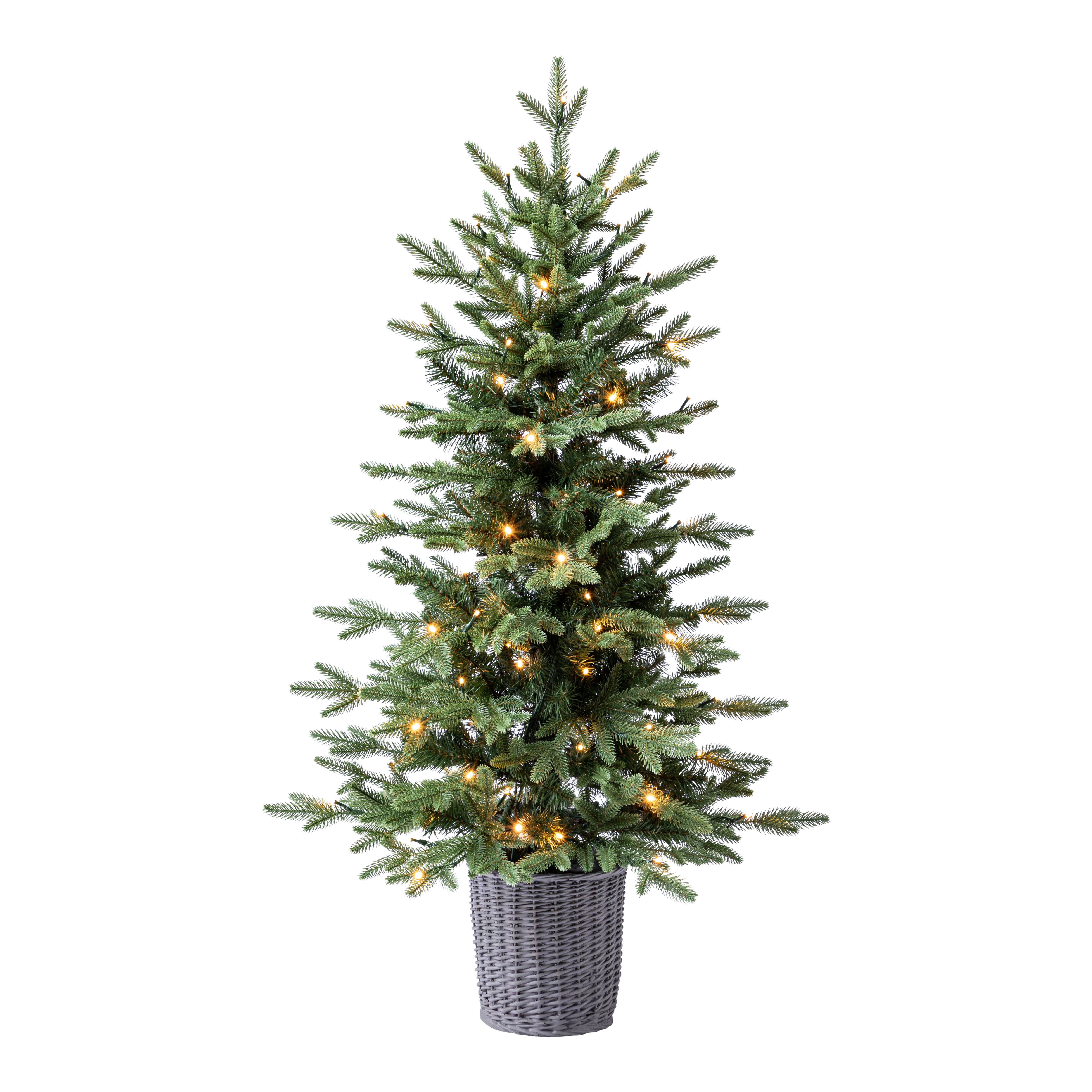 4ft Full Thetford Warm white LED Natural Pre-lit Artificial christmas tree - 3