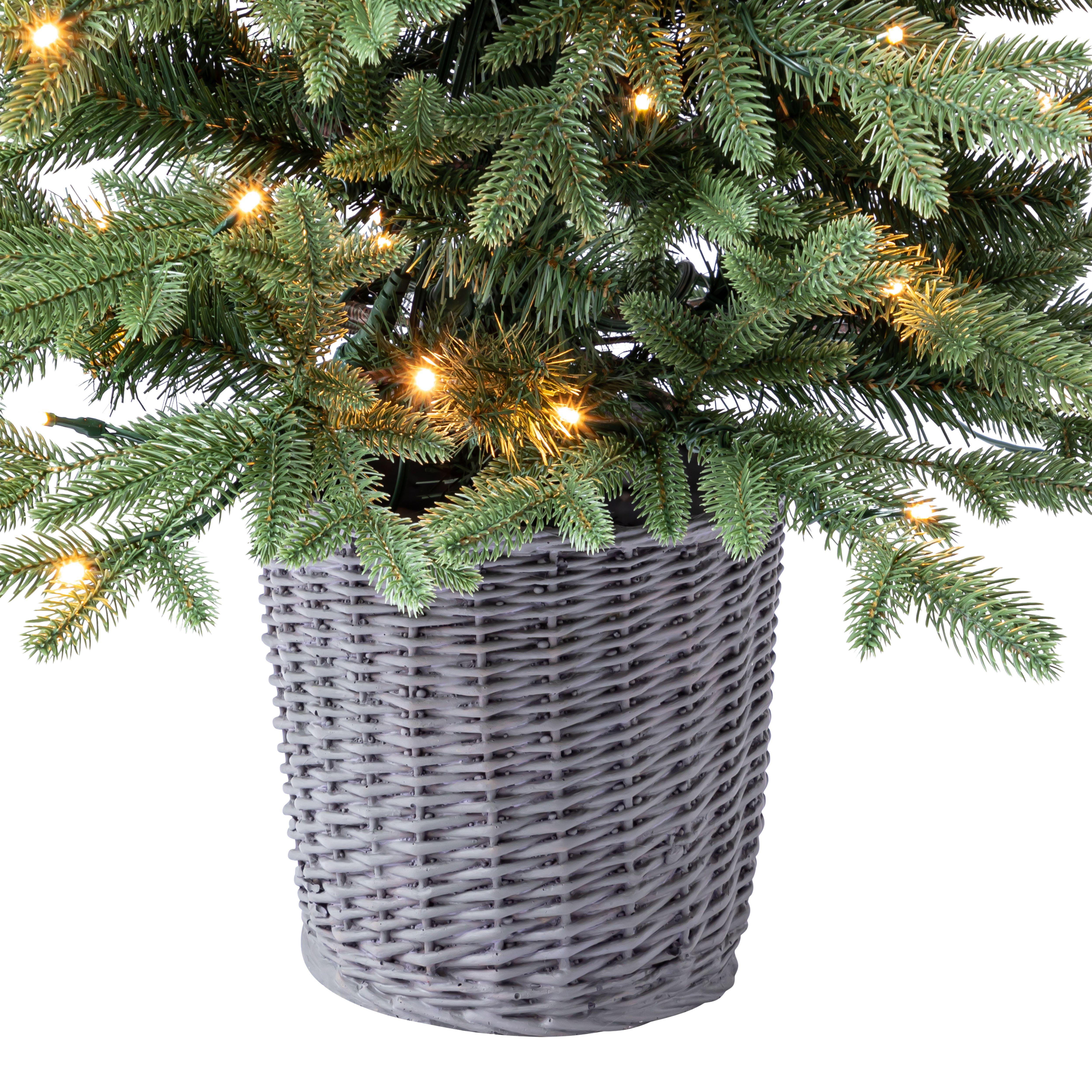 4ft Full Thetford Warm white LED Natural Pre-lit Artificial christmas tree - 4