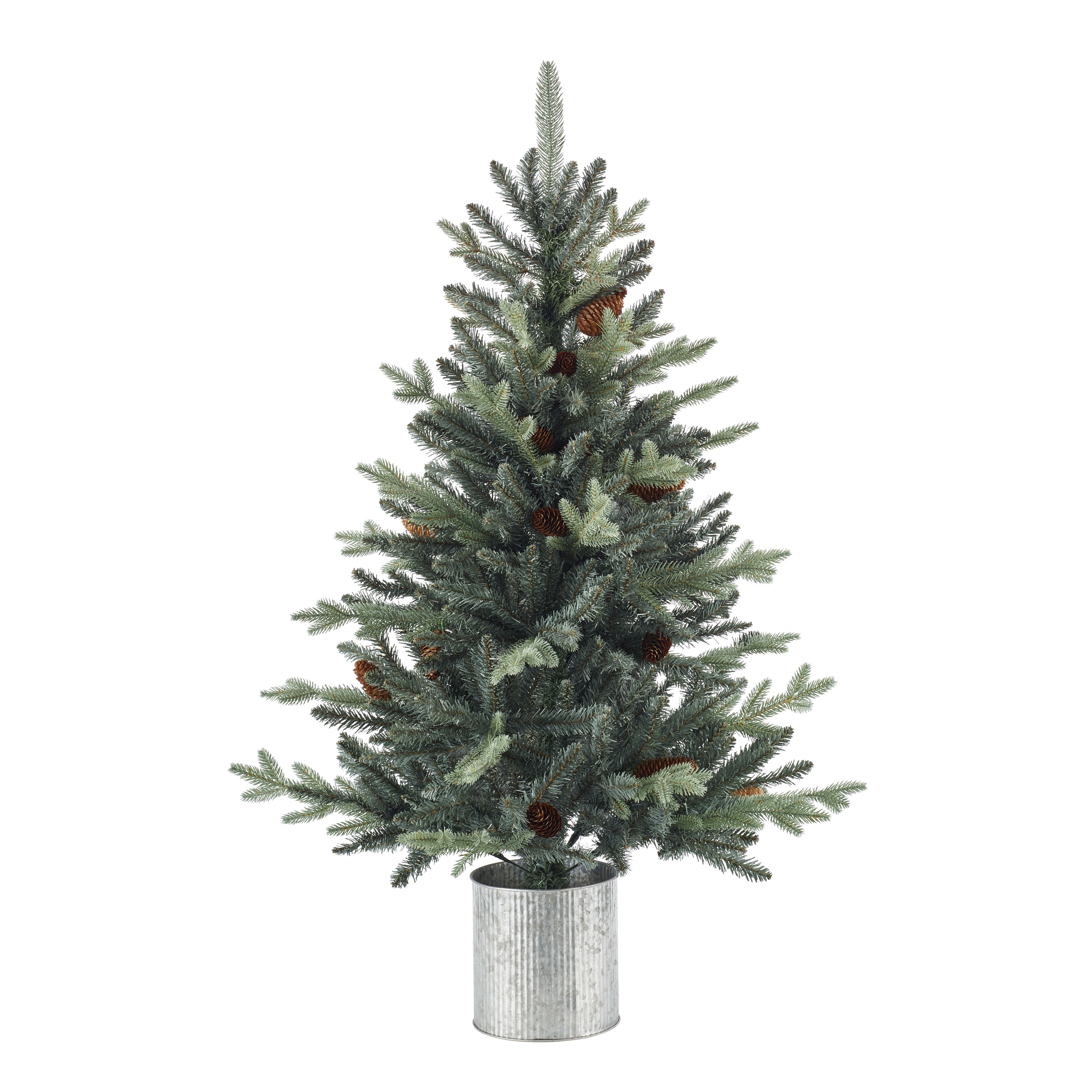 4Ft Jura Mint Tipped With Pinecones Artificial Christmas Tree | Diy At B&Q