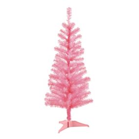 4ft Orelle Pink tinsel Artificial Christmas tree