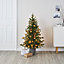 4ft Thetford Natural looking Pre-lit Artificial Christmas tree