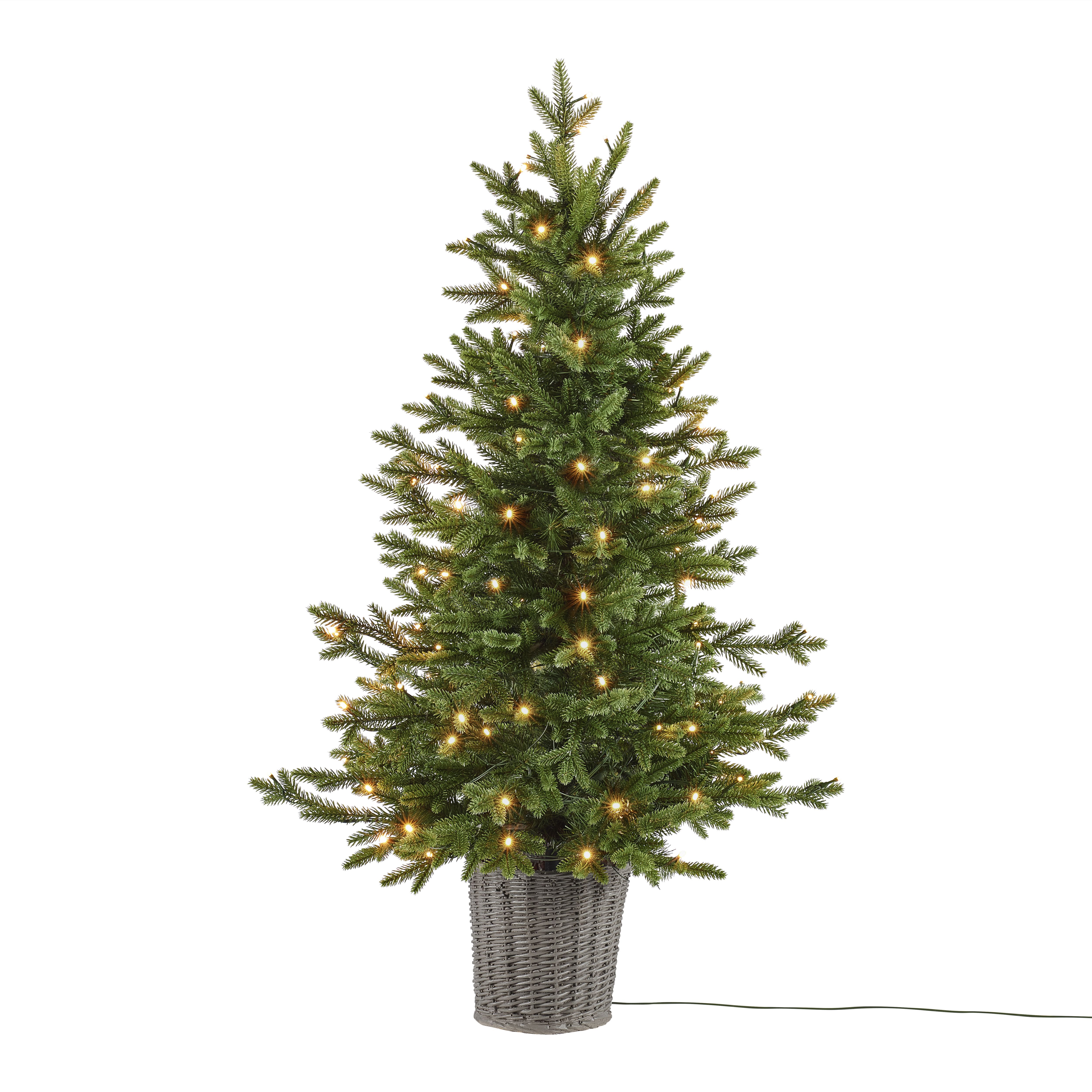 4Ft Thetford Natural Looking Pre-Lit Artificial Christmas Tree | Diy At B&Q