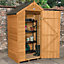 4x3 Apex Dip treated Overlap Golden brown Wooden Shed with floor - Assembly service included