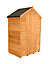 4x3 Apex Dip treated Overlap Golden brown Wooden Shed with floor
