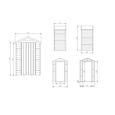 4X3 OVERLAP SHED PLUS ASSEMBLY H