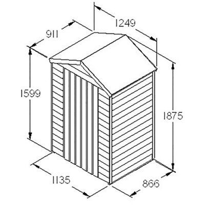 4X3 OVERLAP SHED PLUS ASSEMBLY H