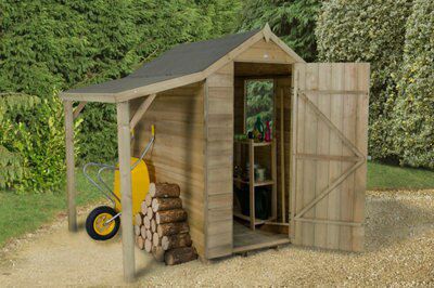 4X6 OVERLAP APEX SHED ASSEMBLED