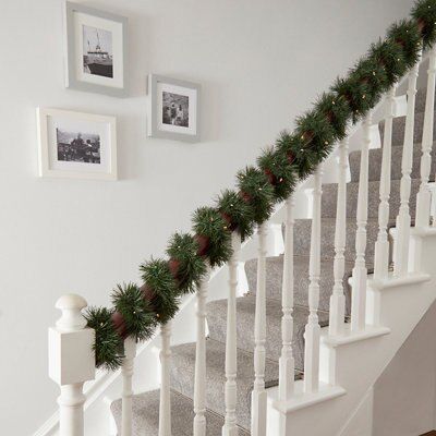 5.49m Soft Matt Green Battery-powered Garland