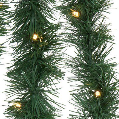 5.49m Soft Matt Green Battery-powered Garland