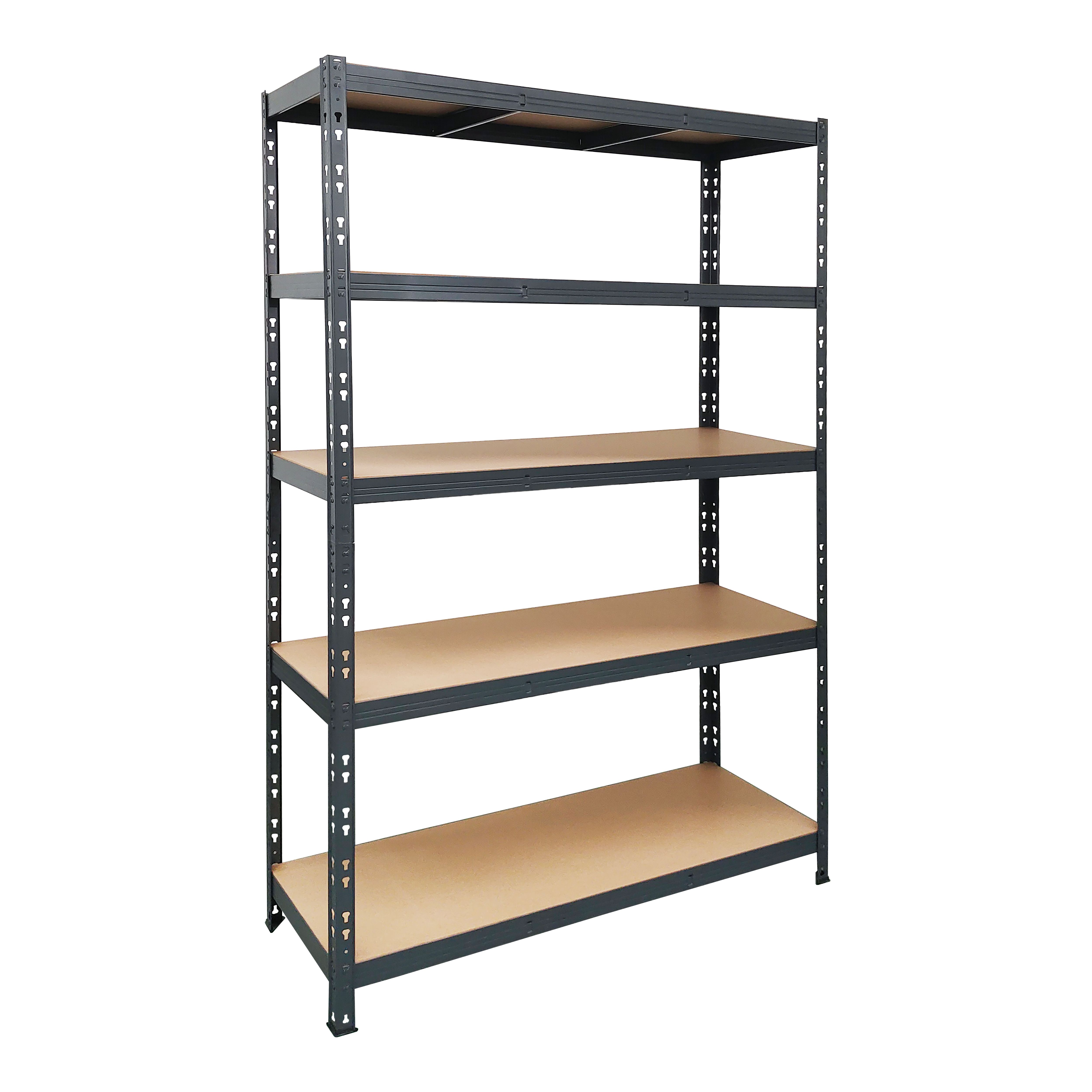 5 shelf MDF & steel Shelving unit (H)1800mm (W)1200mm (D)400mm