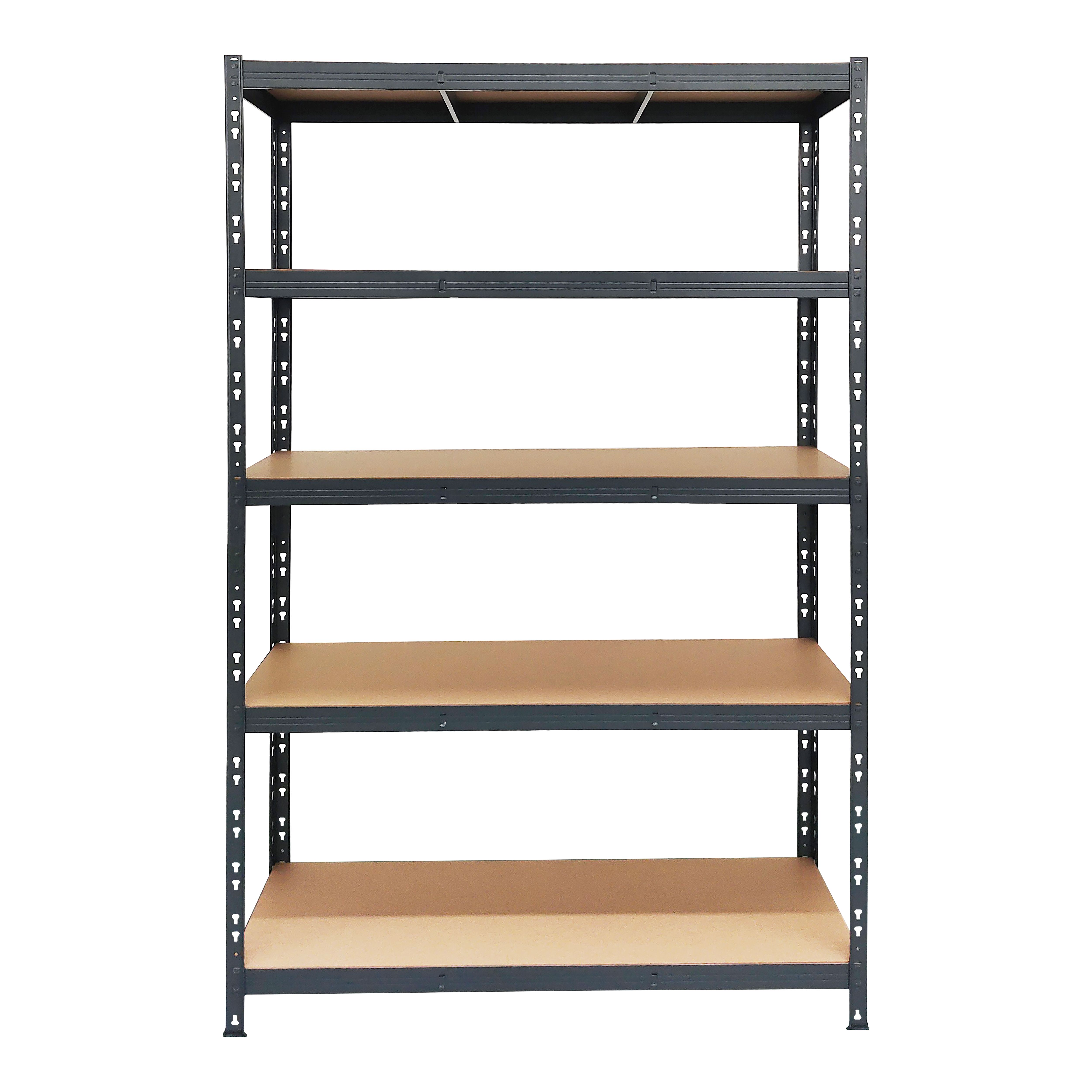 5 shelf MDF & steel Shelving unit (H)1800mm (W)1200mm (D)400mm