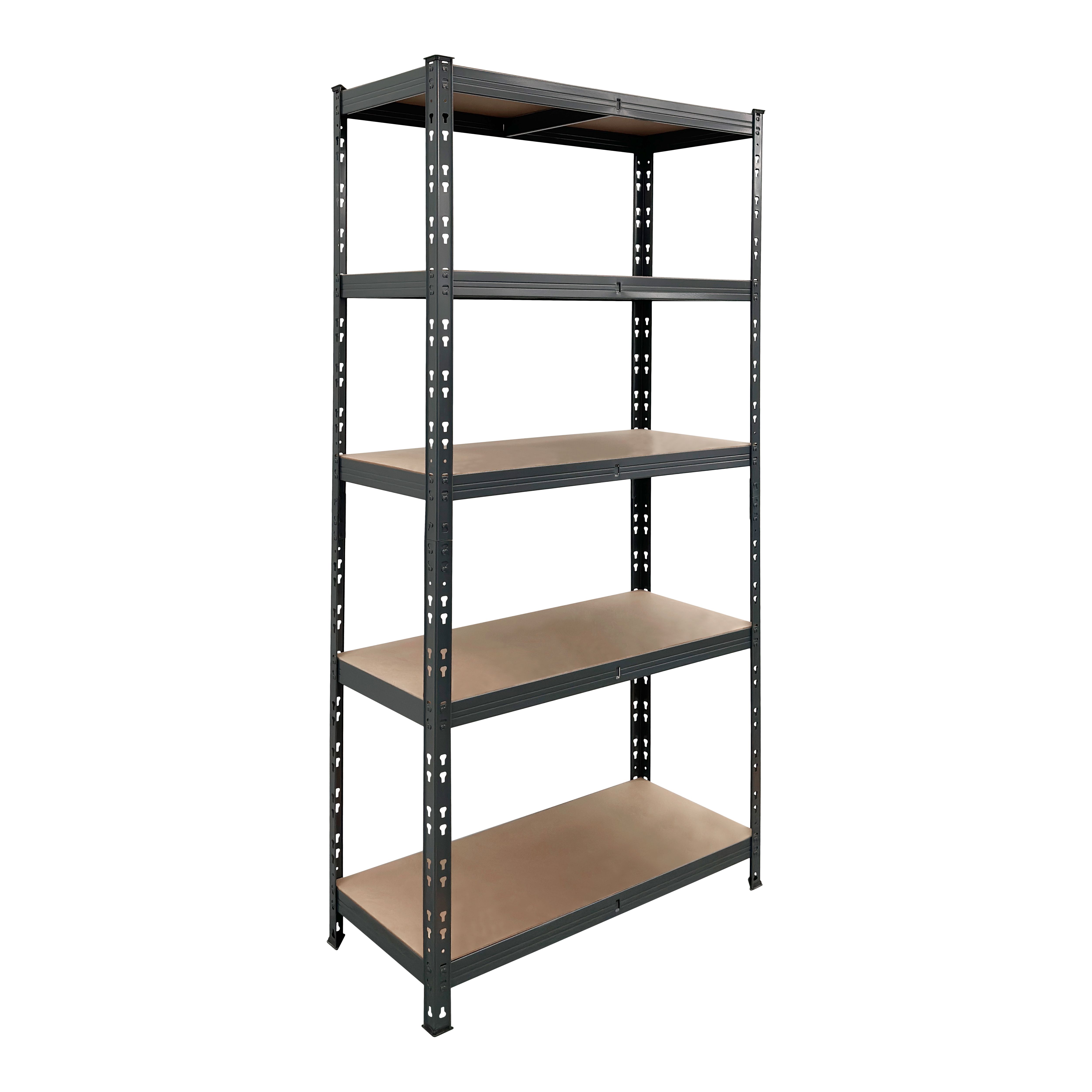 5 shelf MDF & steel Shelving unit (H)1800mm (W)900mm (D)400mm