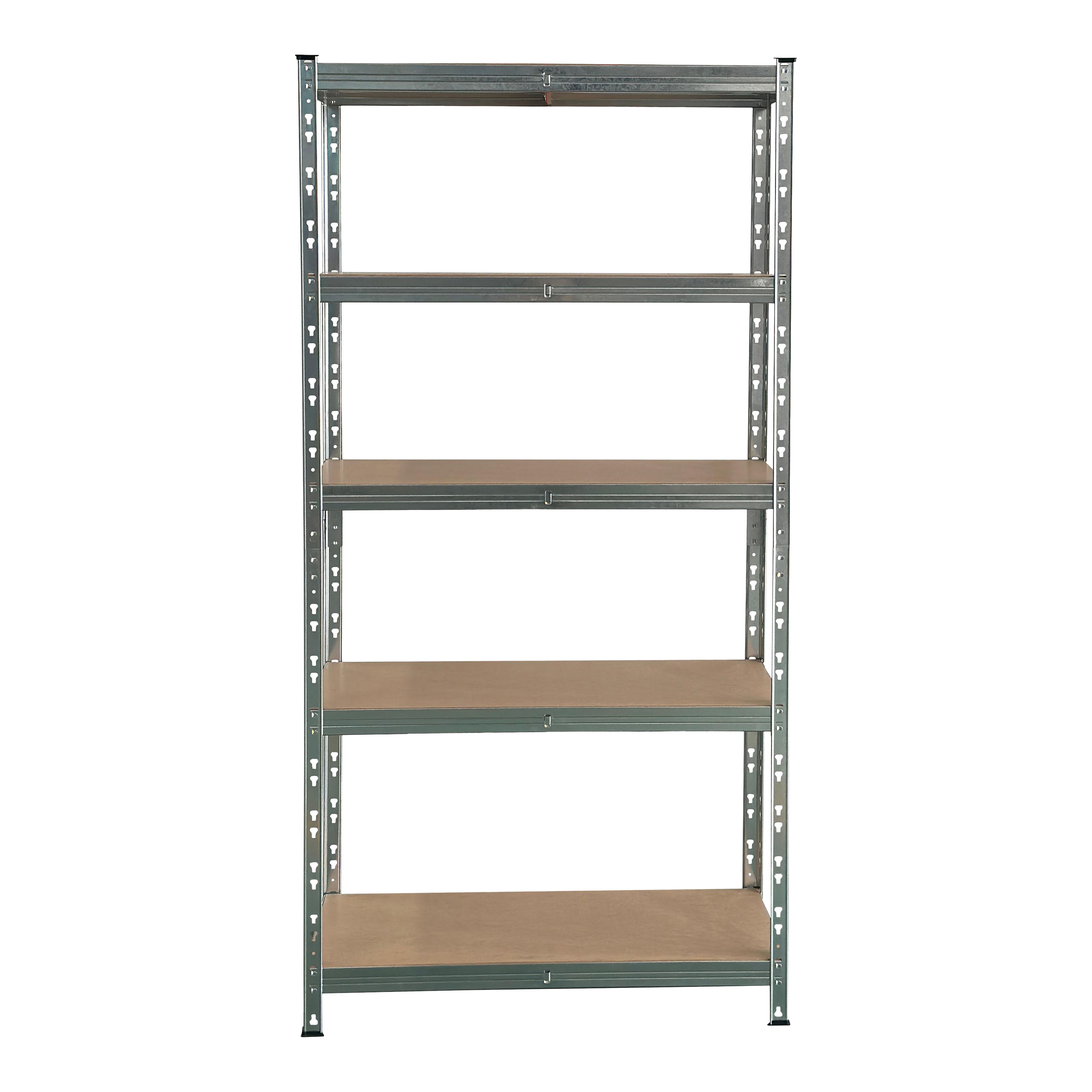 5 shelf MDF & steel Shelving unit (H)1800mm (W)900mm (D)400mm