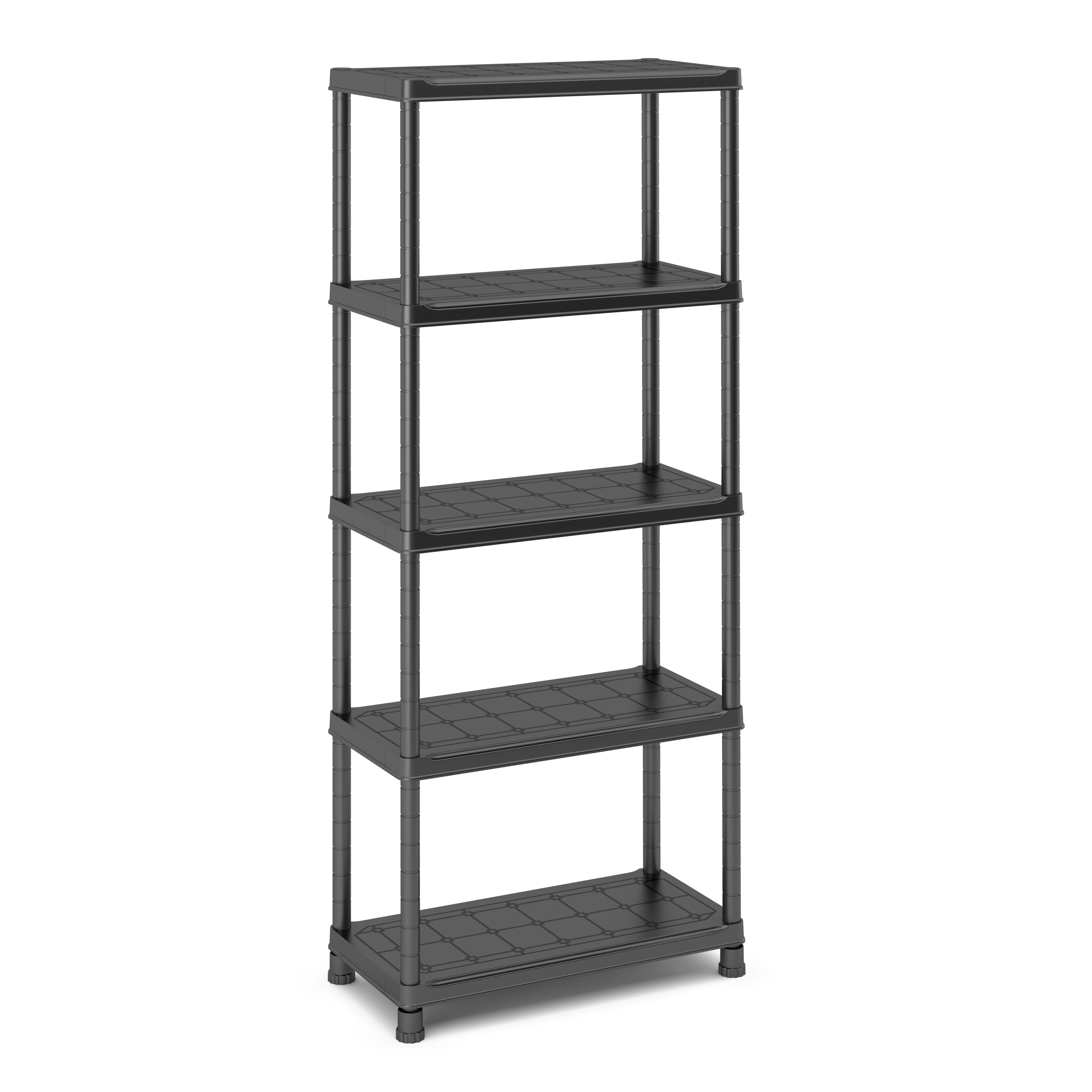5 shelf Plastic Shelving unit (H)1820mm (W)800mm (D)400mm