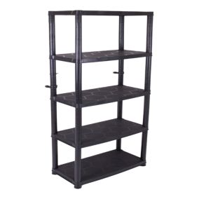 5 shelf Plastic Shelving unit (H)1850mm (W)1200mm (D)400mm