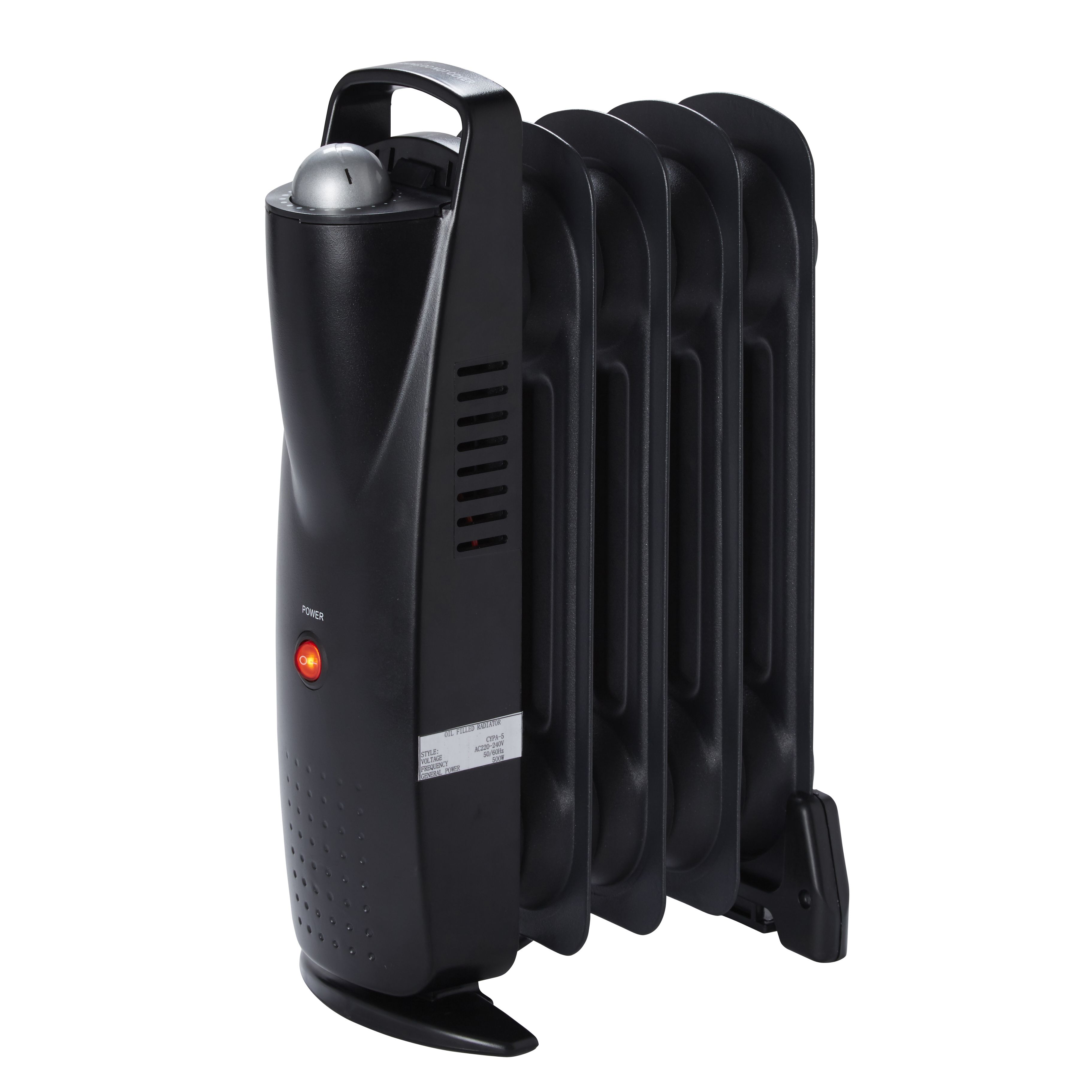 500W Rich black Oil-filled radiator
