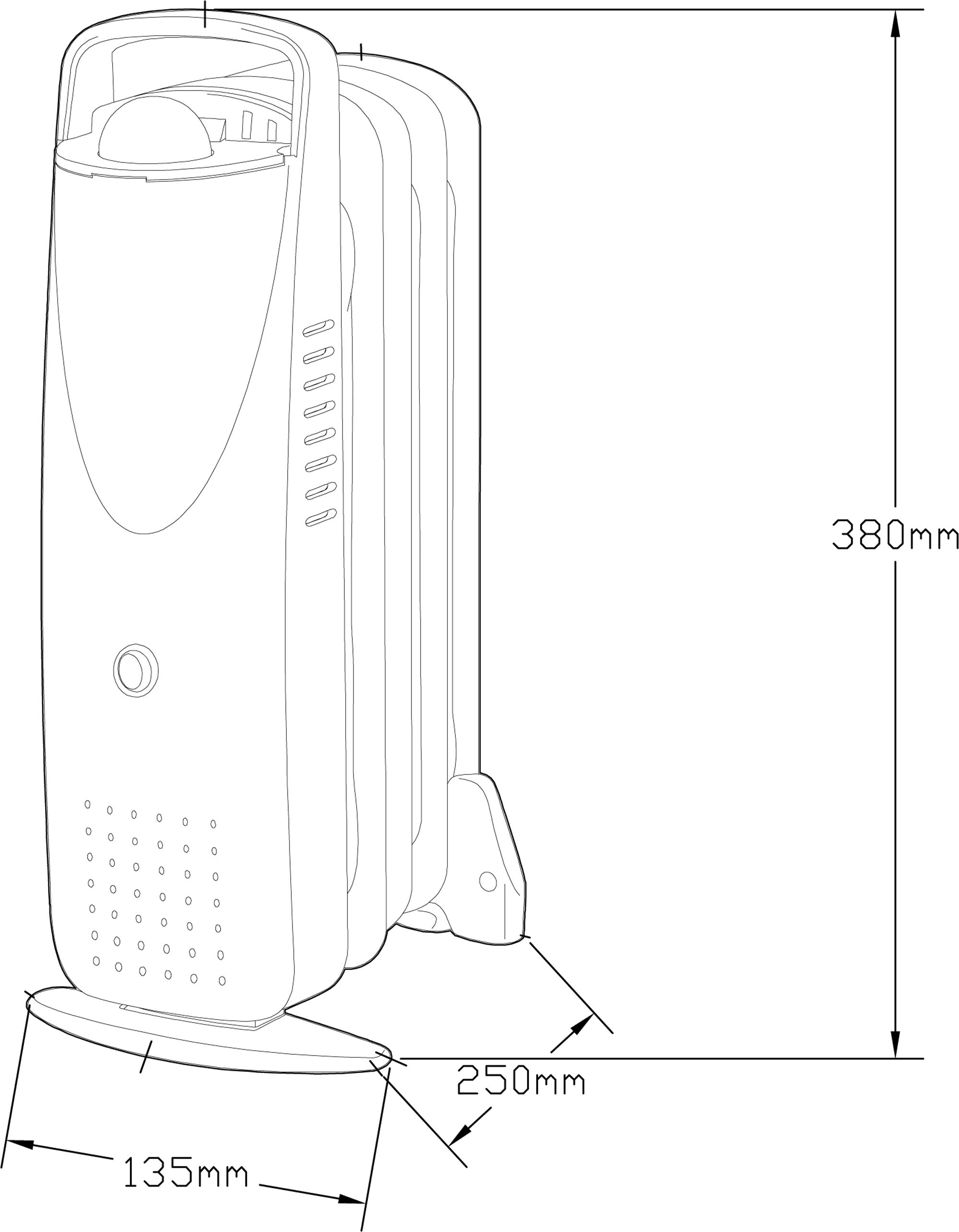 500W White Oil-filled radiator - 3
