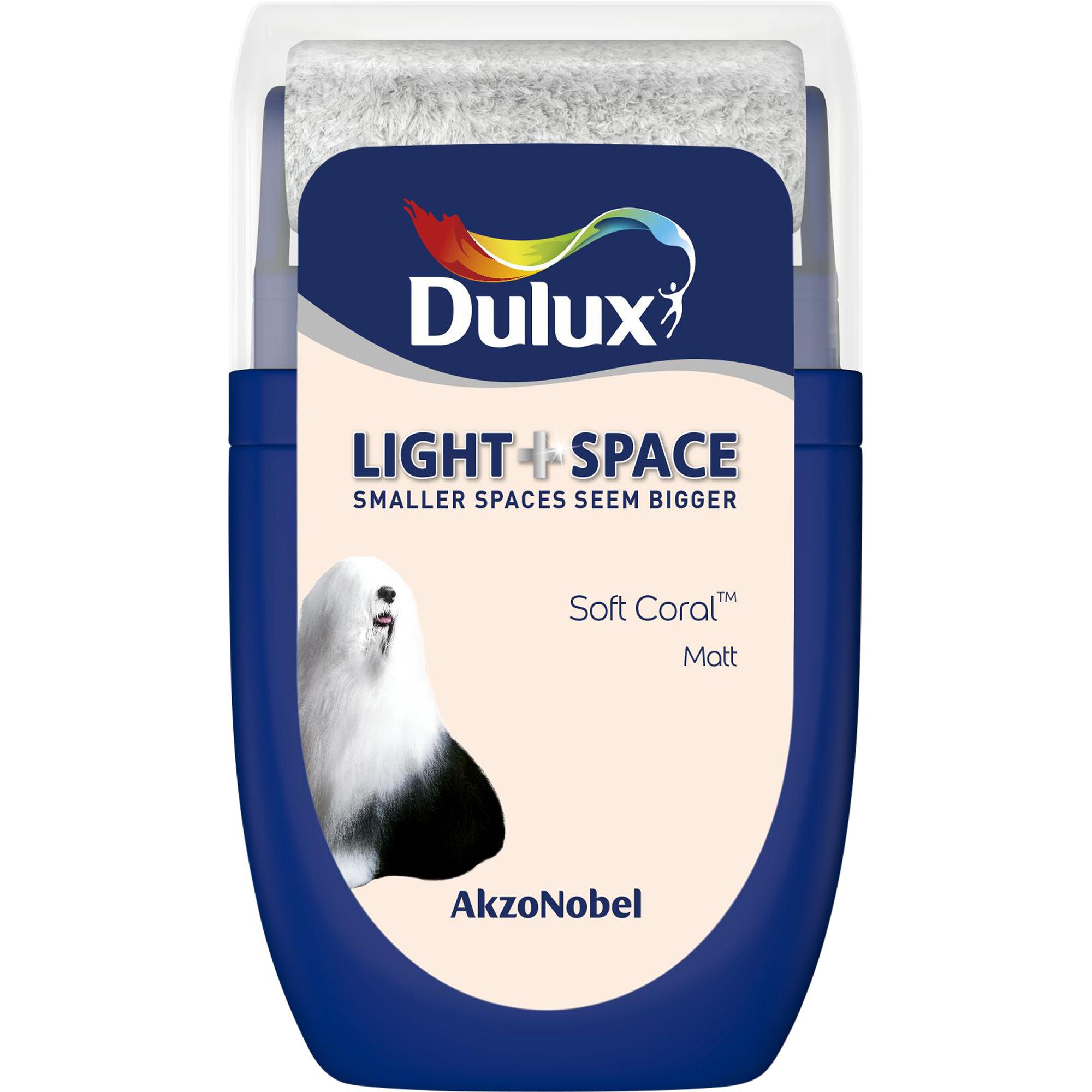 Dulux Light & space Soft coral Matt Emulsion paint 30ml Tester pot