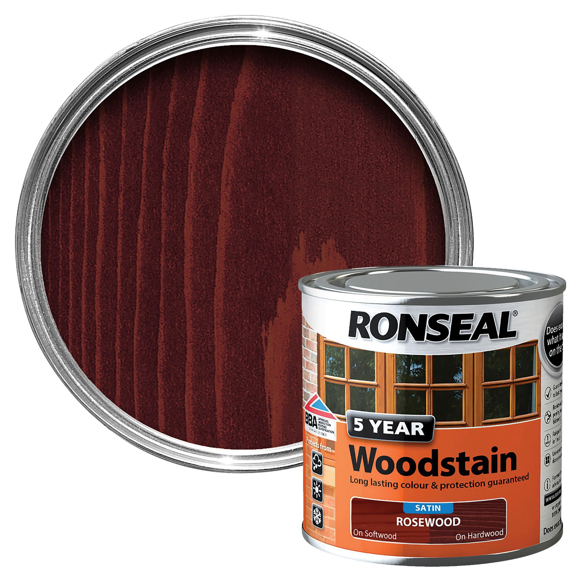 Ronseal Rosewood High satin sheen Wood stain, 250