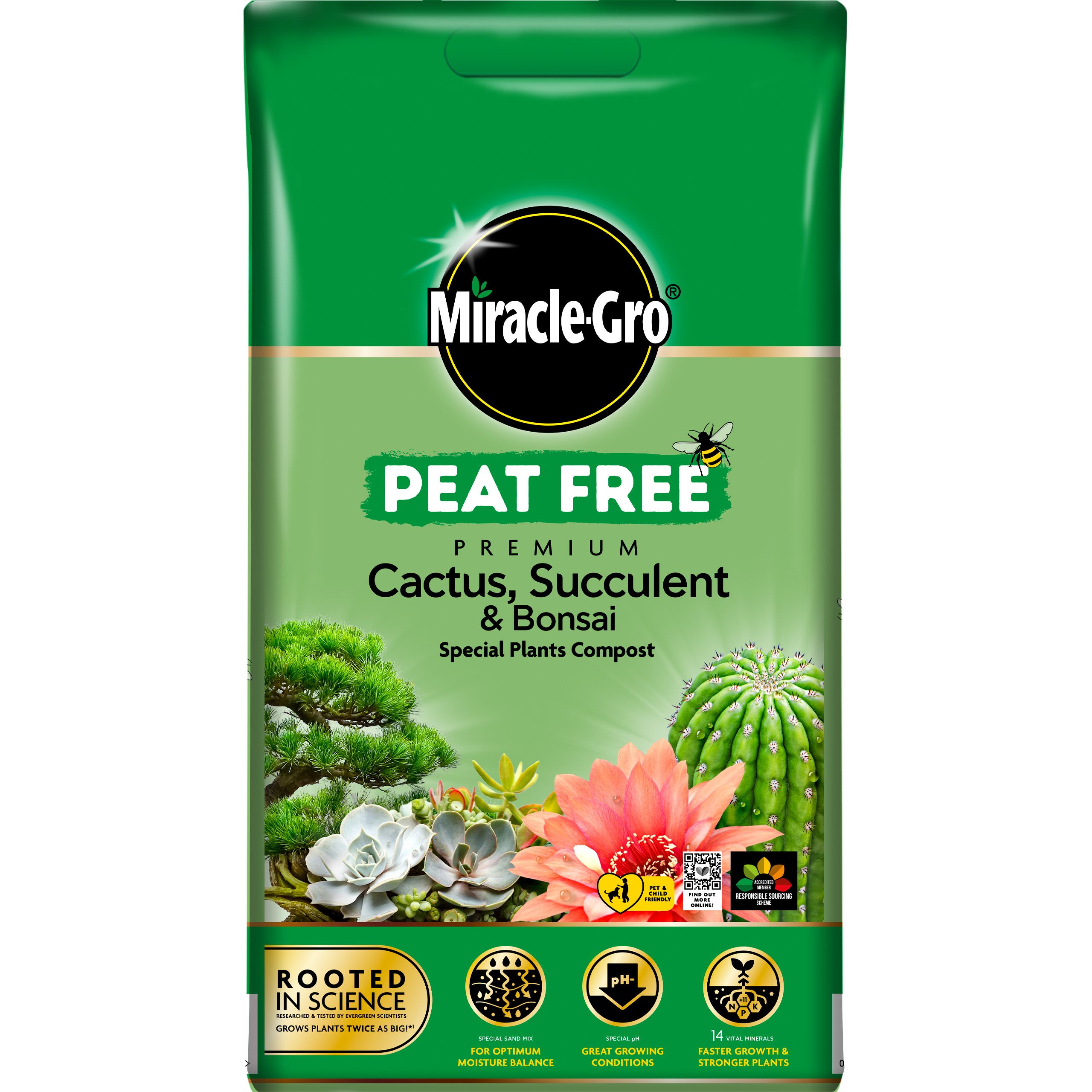 Miracle-Gro Peat-Free Cacti & Succulent Compost 10L