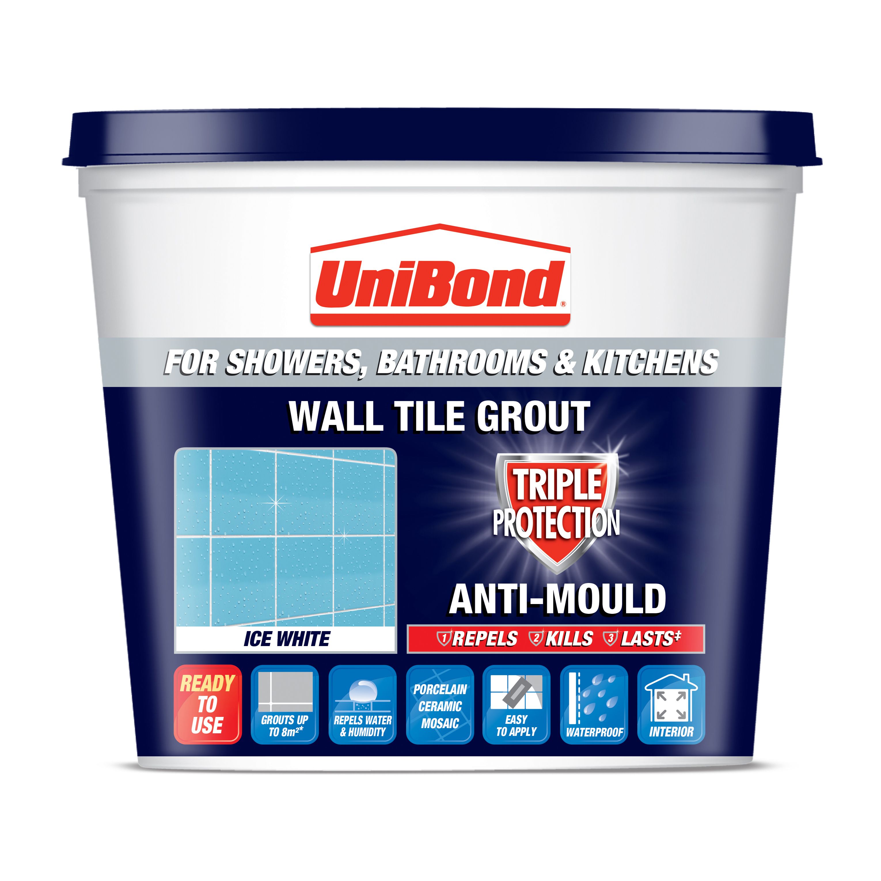 Unibond Ice White Grout, 1.38Kg