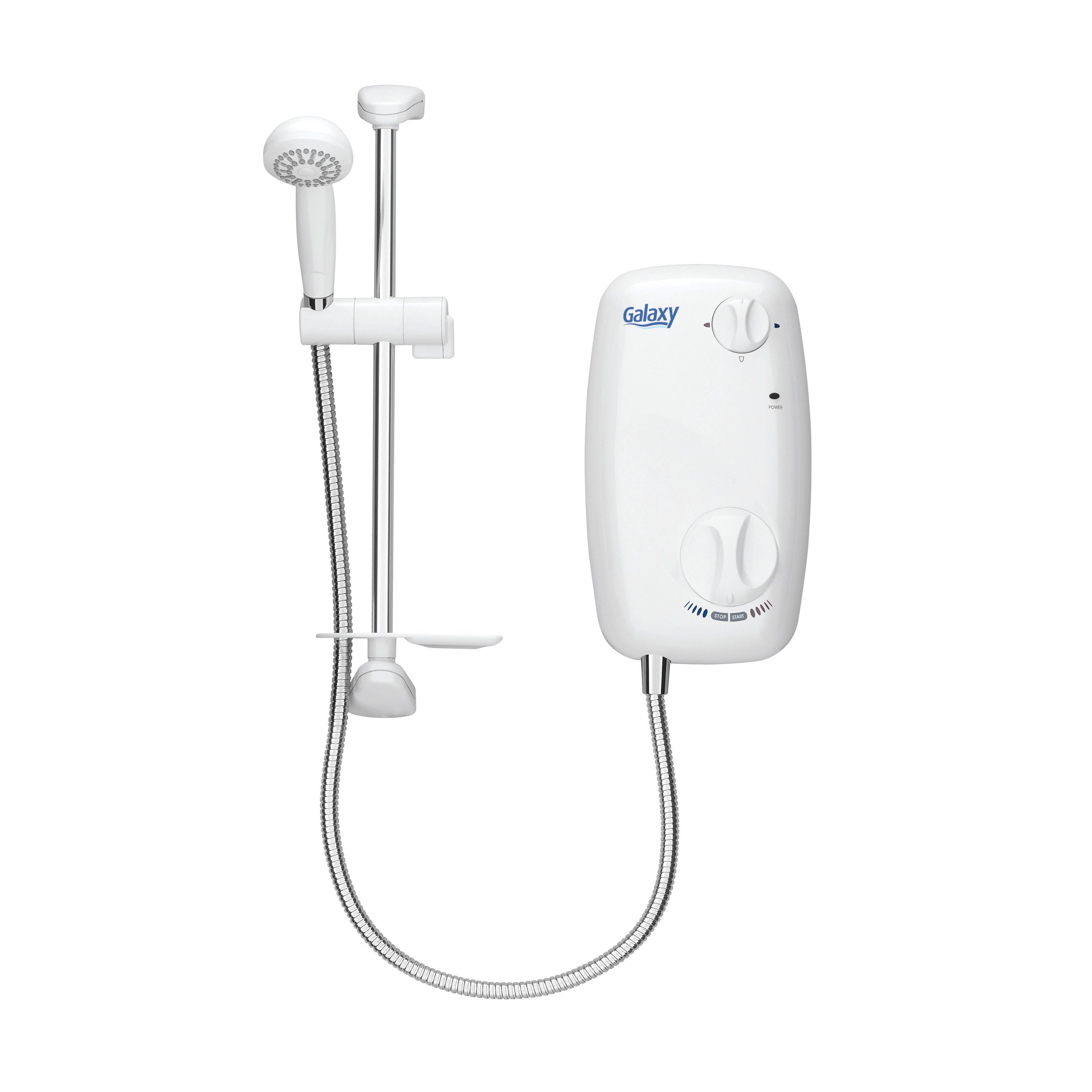 Galaxy White Electric Shower, 8.5 Kw