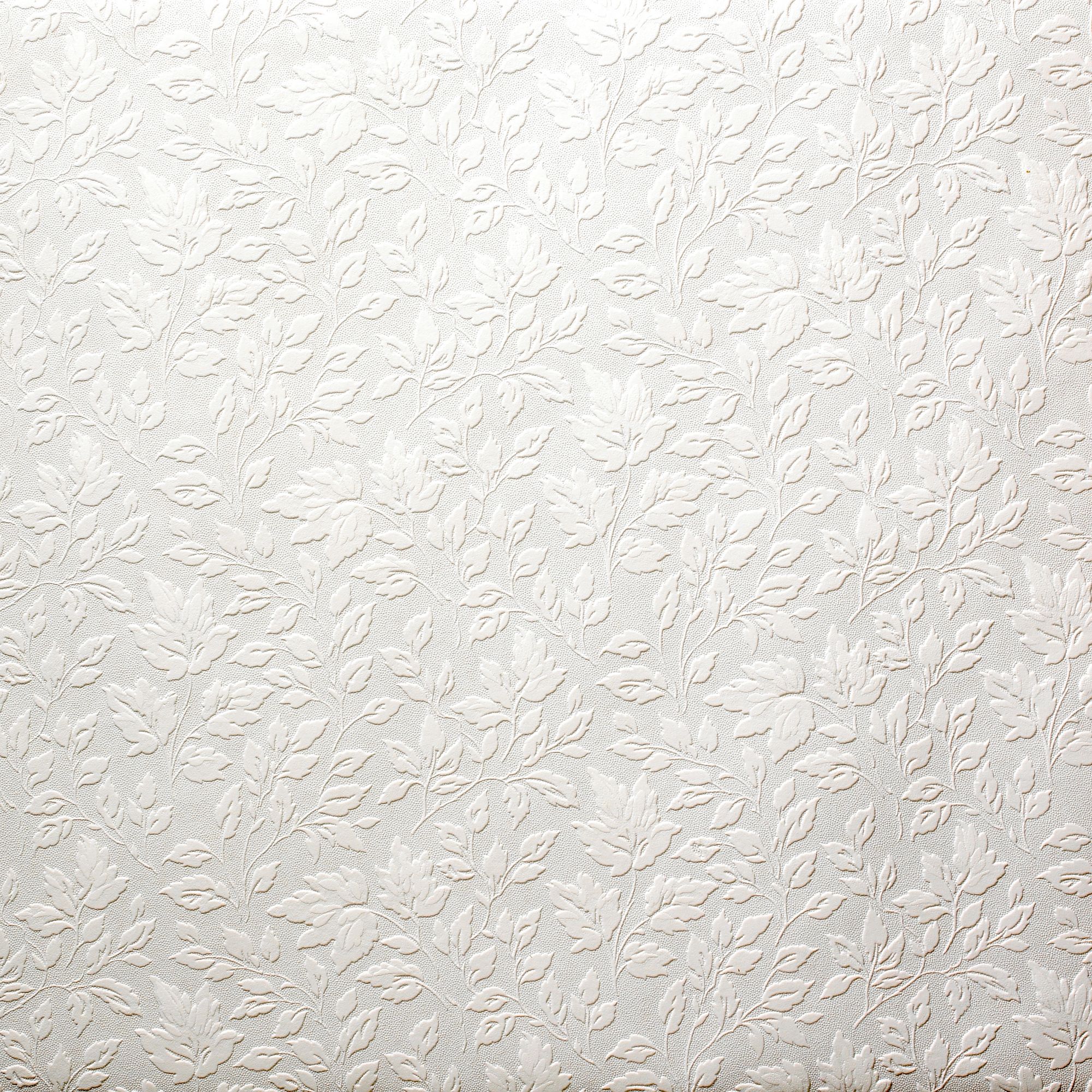 Graham & Brown Superfresco White Leaf Wallpaper