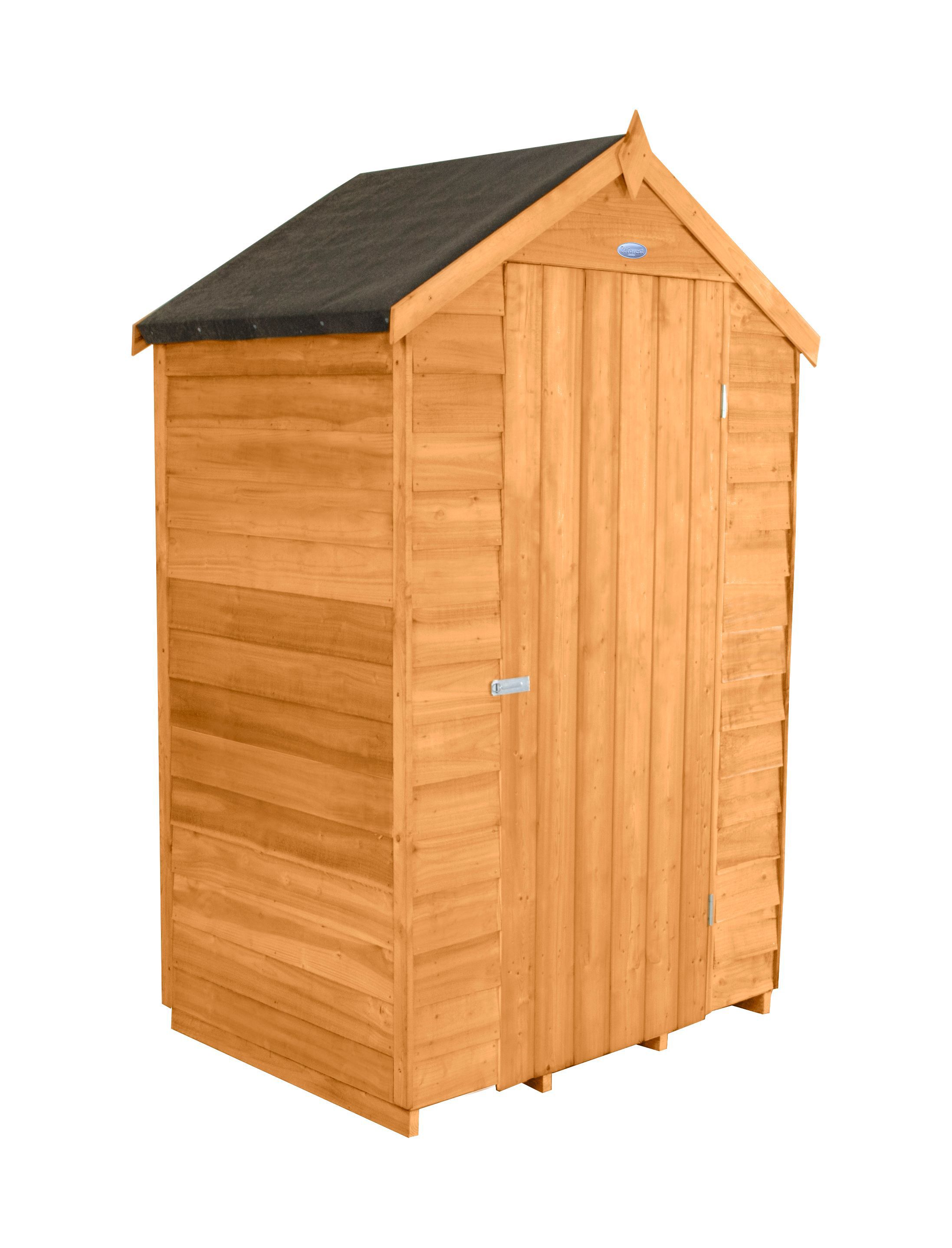 4x3 Apex Overlap Wooden Shed
