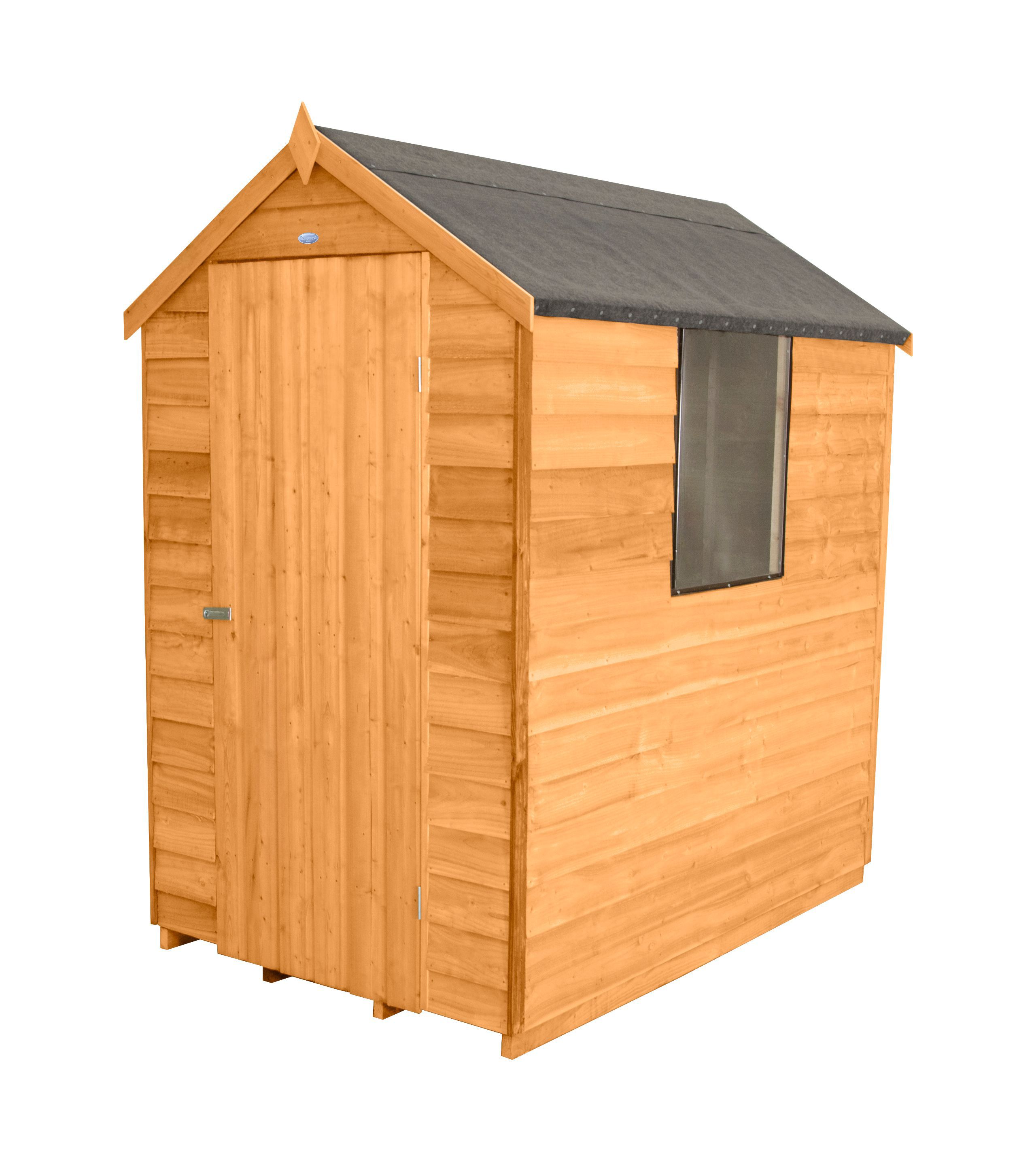 6x4 Apex Overlap Wooden Shed - Assembly service included
