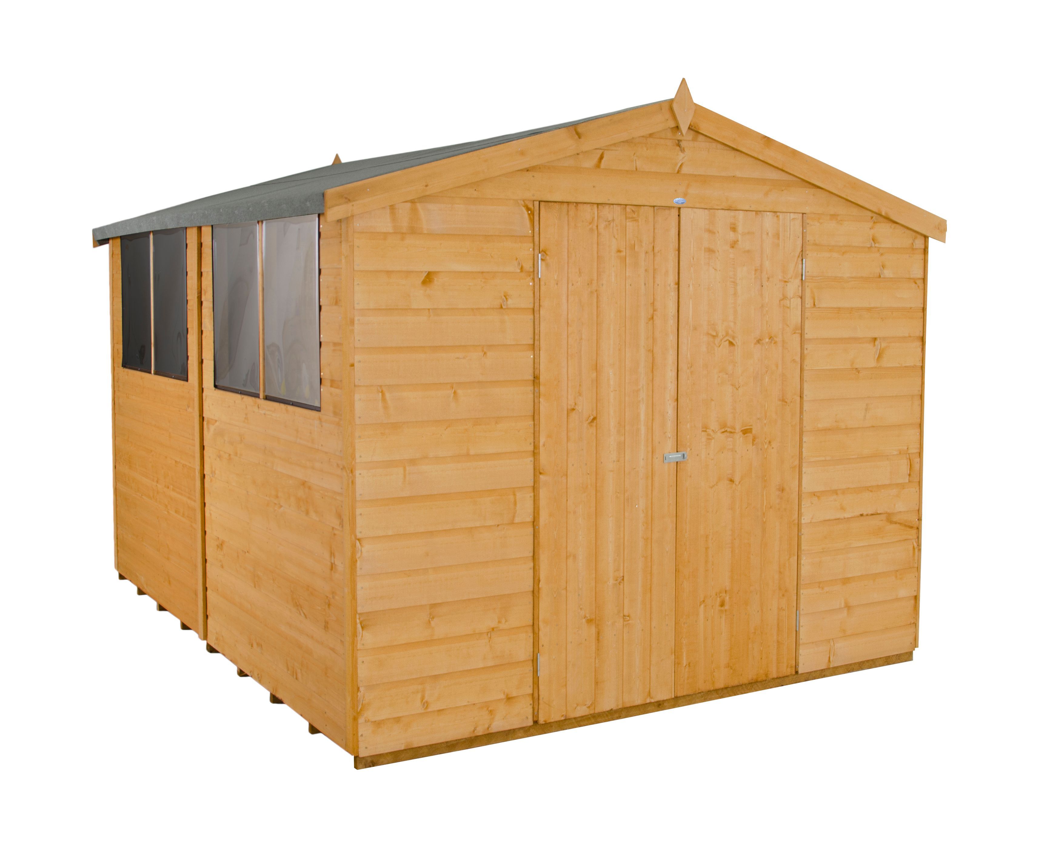 Forest Garden 10x8 Apex Shiplap Wooden Shed