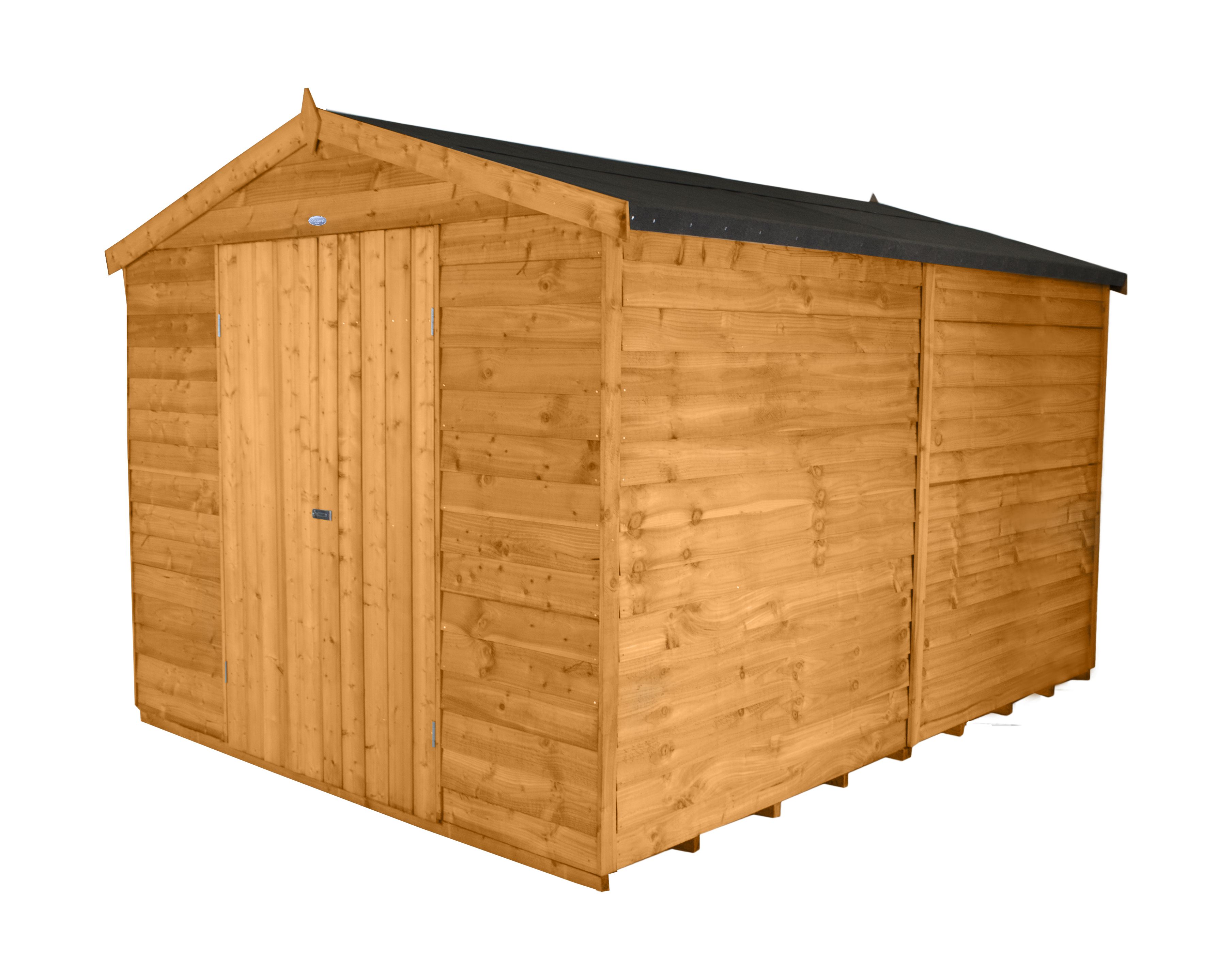 12x8 Apex Overlap Wooden Shed - Assembly service included