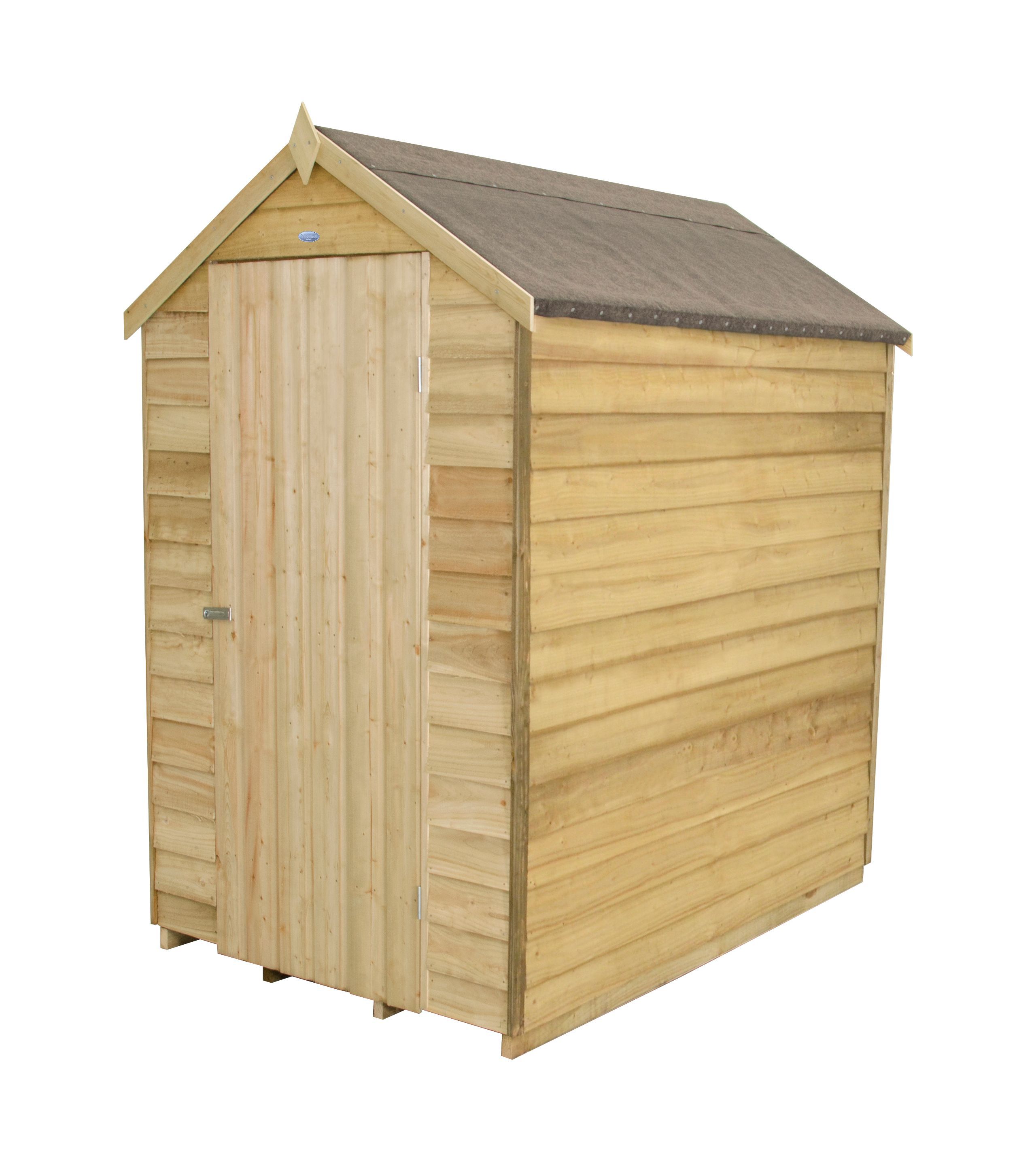 Forest Garden 6x4 Apex Overlap Wooden Shed - Assembly service included