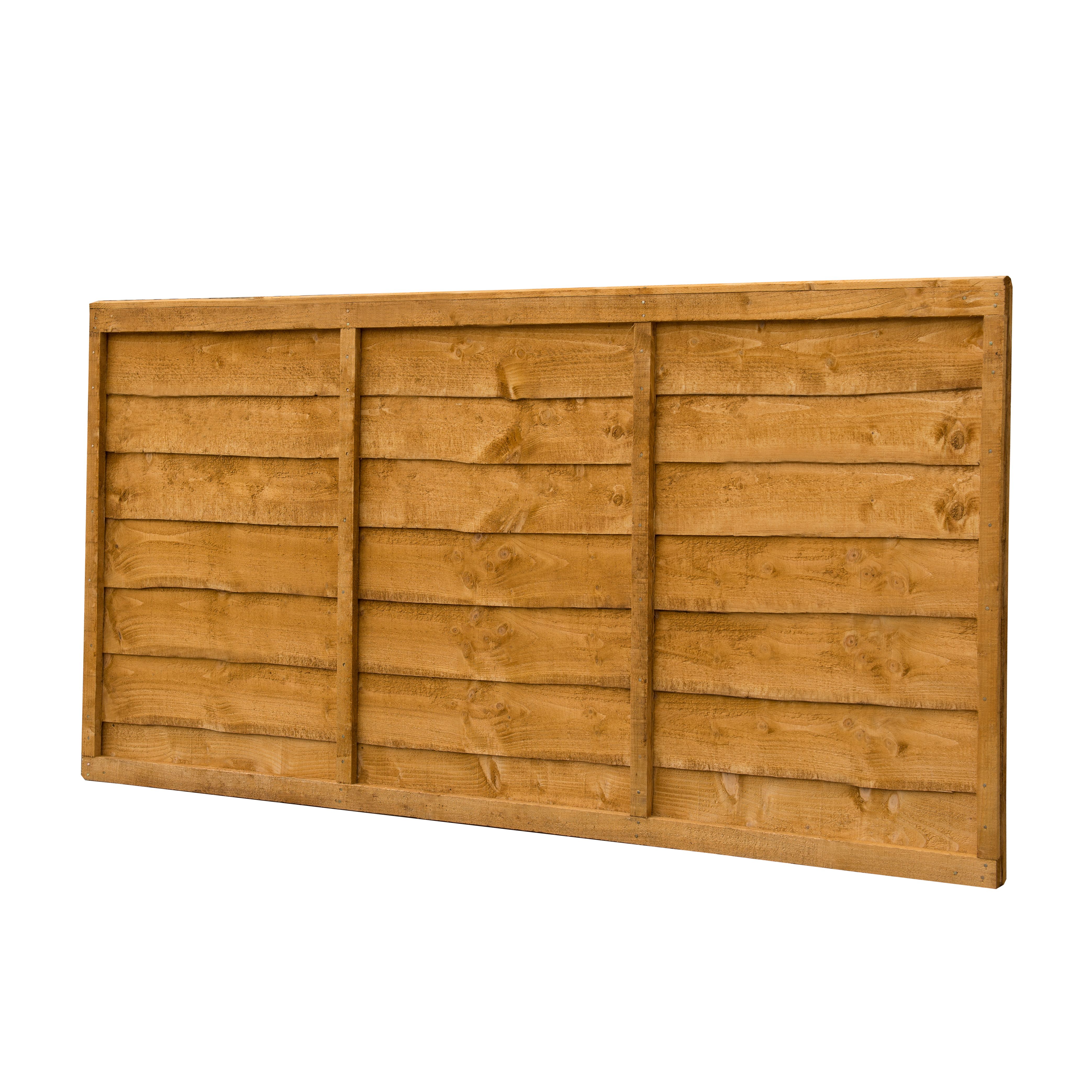 B & Q Woodberry Horizontal Slat Fence Panel 1.8m 1.05m, Pack Of 3 Fence ...