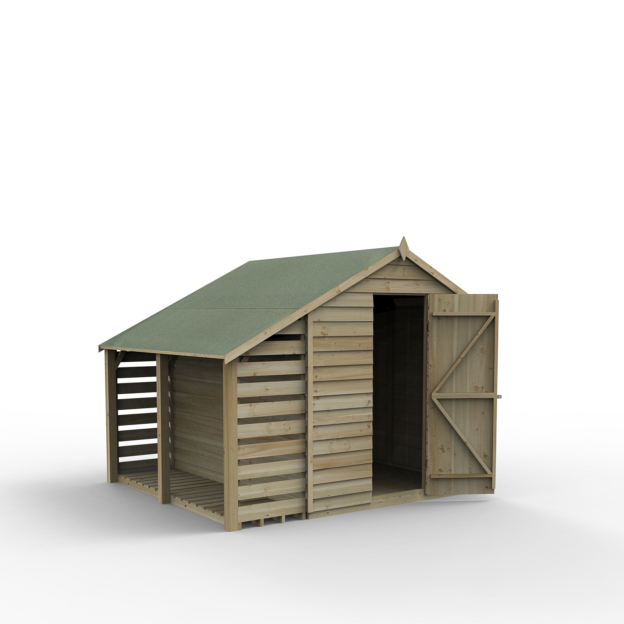 Forest Garden Shed 8X6 Ft Apex Overlap Shed With Floor