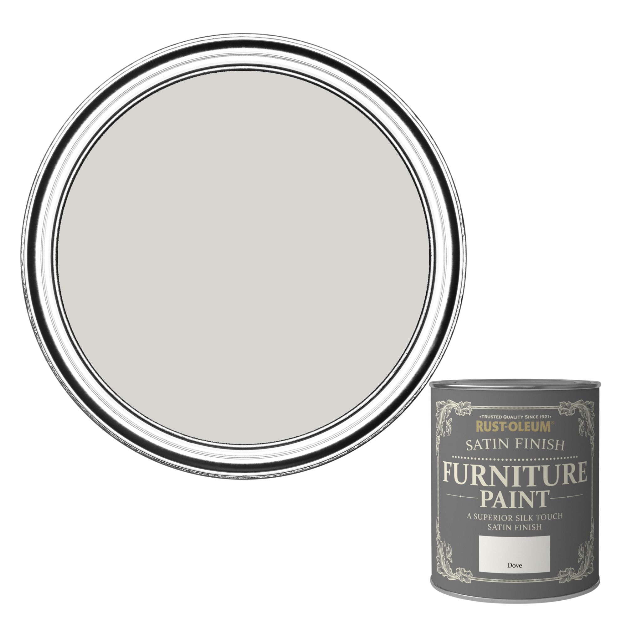 RustOleum Dove Satinwood Furniture Paint, 125Ml RustOleum US