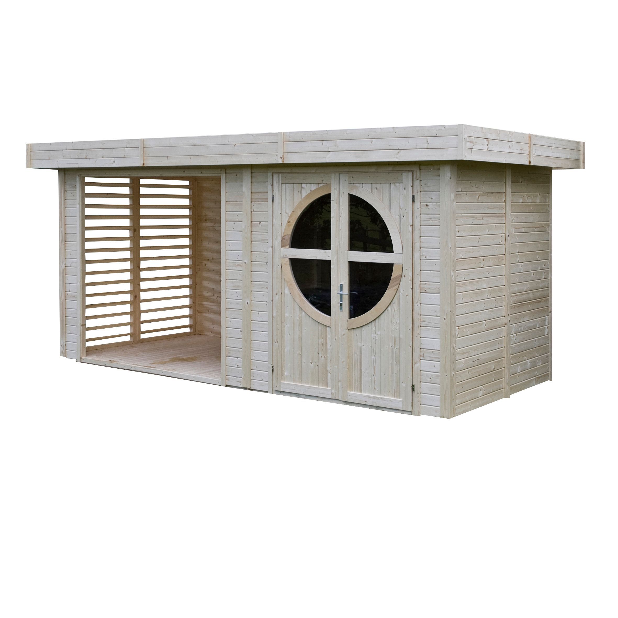 Rowlinson Connor 8x17 Pent Shiplap Wooden Summer house (Base included)